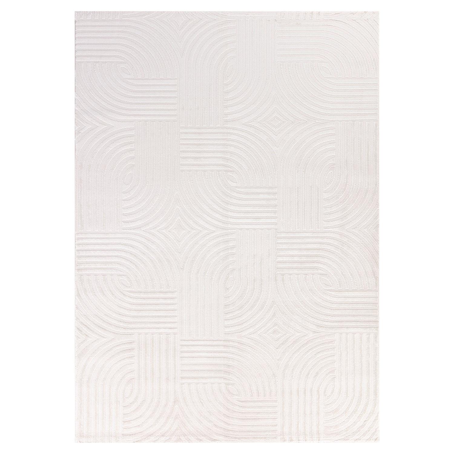 SAHARA 3D Design creme løber kortluvet tæppe - 80 x 150 cm