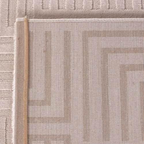SAHARA beige kortluvet tæppe med 3D-design - rektangel