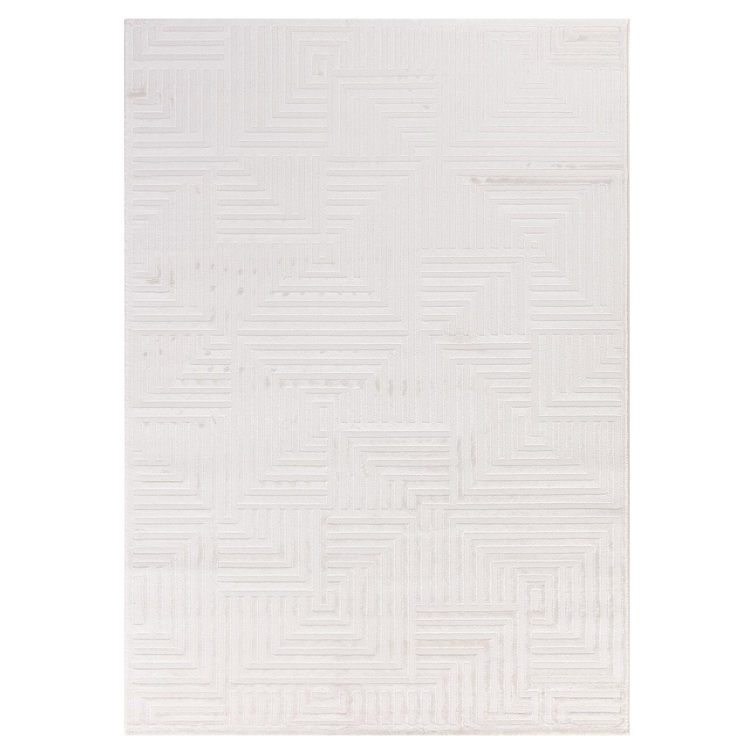SAHARA 3D Design creme løber kortluvet tæppe 80 x 250 cm - 80 x 250 cm