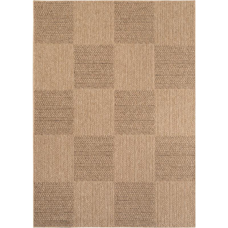 TIMBER inde- og udendørs tæppe i jute-look, beige, rektangel - 120 x 170 cm
