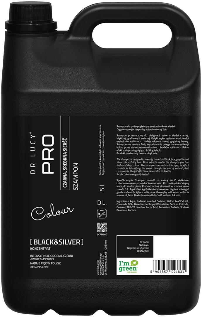 Dr Lucy Black & Silver hundeshampoo til mørk pels 5 l