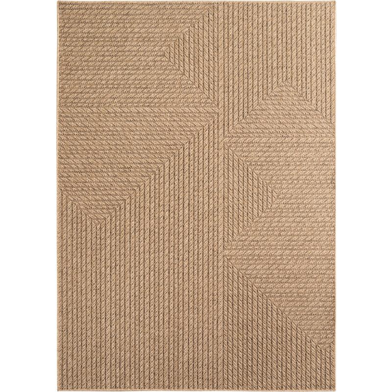 TIMBER beige løber i jute-optik til inde- og udendørs brug - 80 x 250 cm