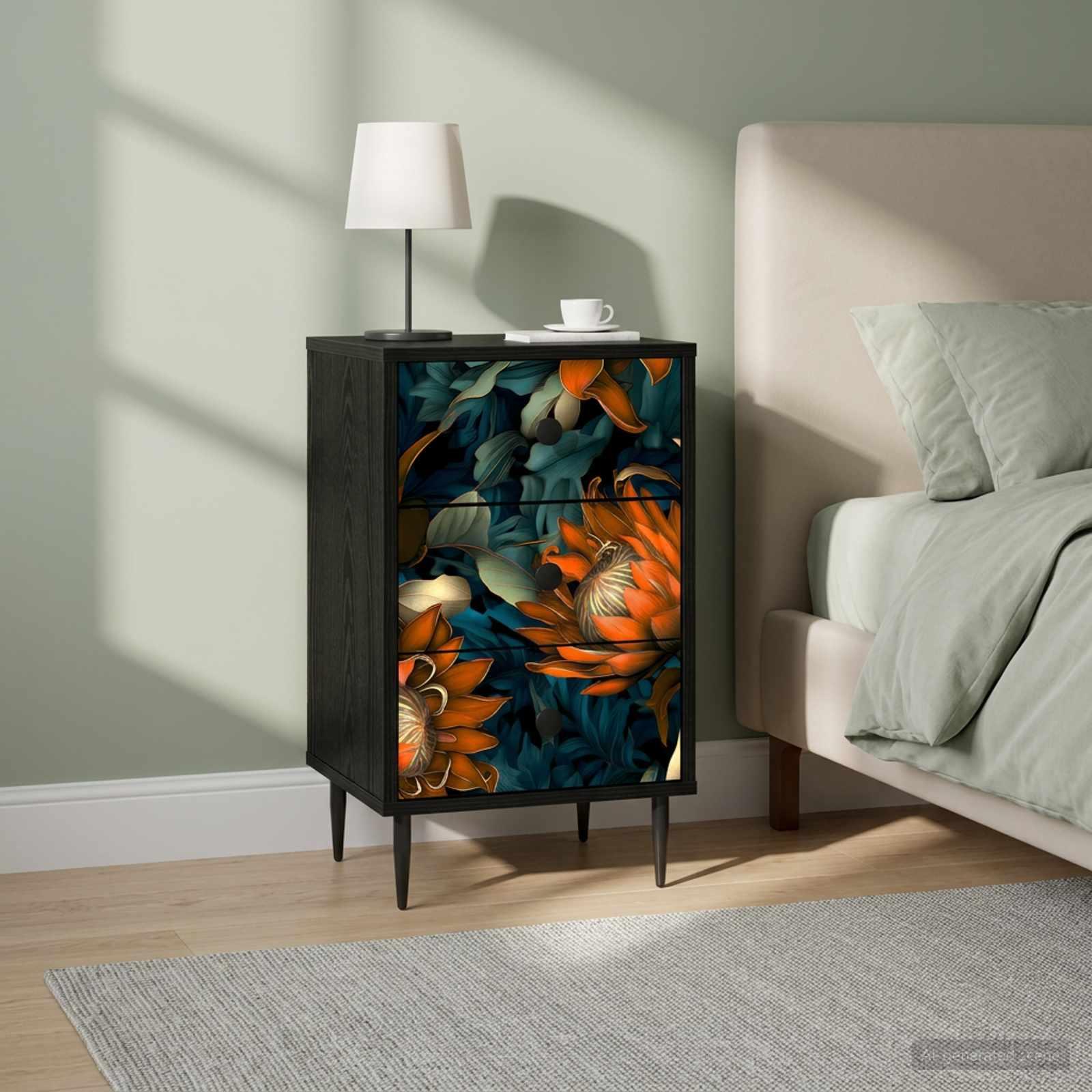 vidaXL Natskab LOCHEM 2 stk. Sort eg 36 x 33 x 61 cm Konstrueret træ
