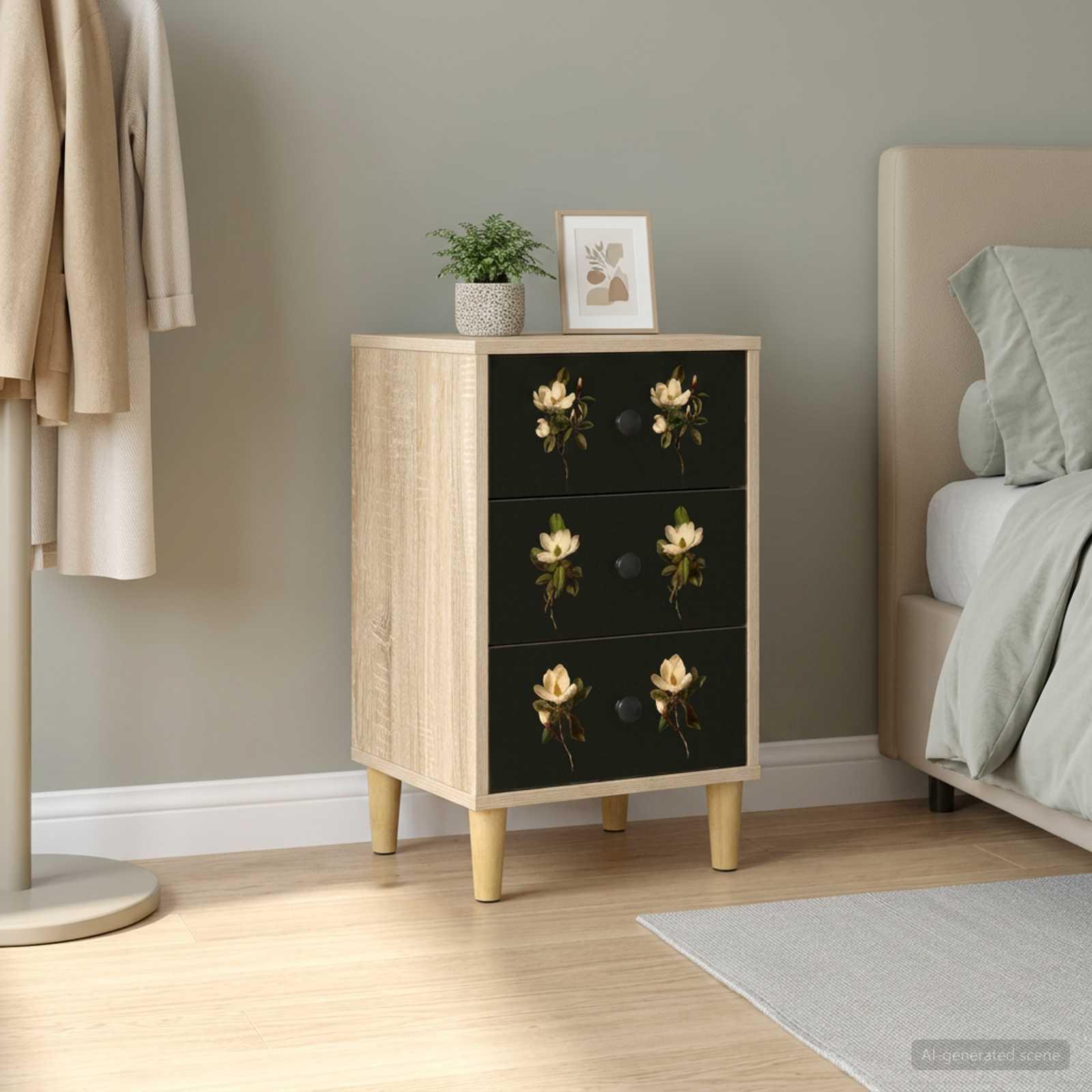 vidaXL Natskab BREMEN Sonoma-eg 36 x 33 x 60 cm Konstrueret træ