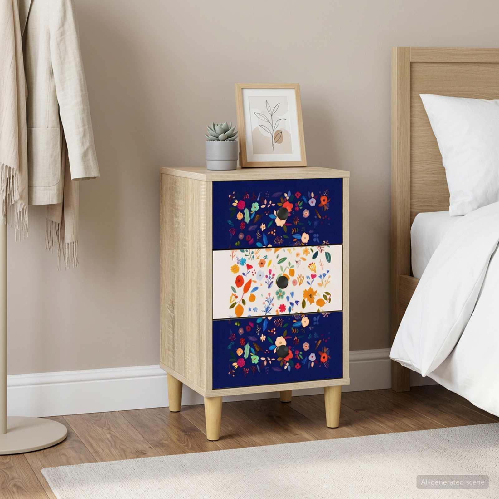 vidaXL Natskab MAINZ Sonoma-eg 36 x 33 x 60 cm Konstrueret træ
