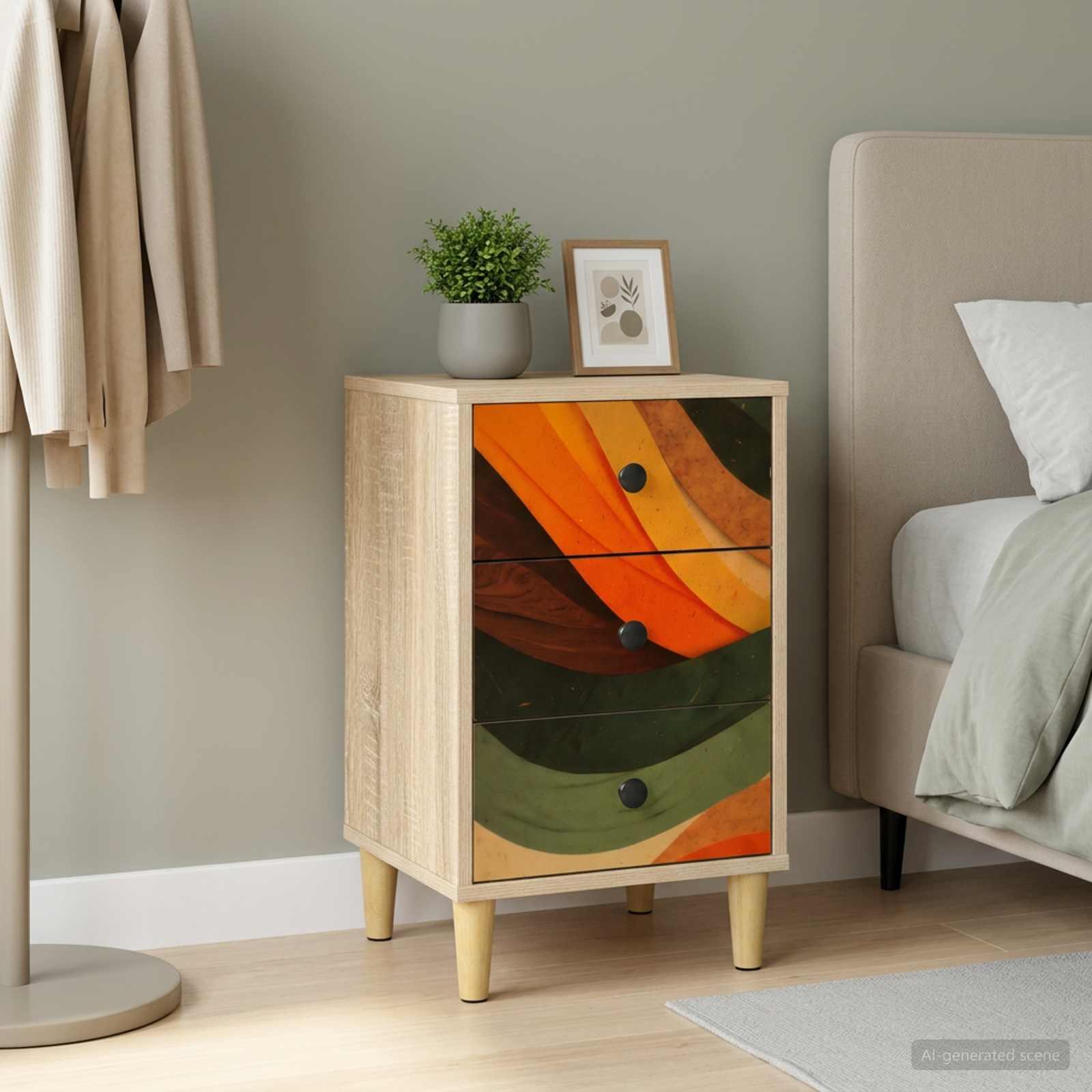 vidaXL Natskab BONN Sonoma-eg 36 x 33 x 60 cm Konstrueret træ