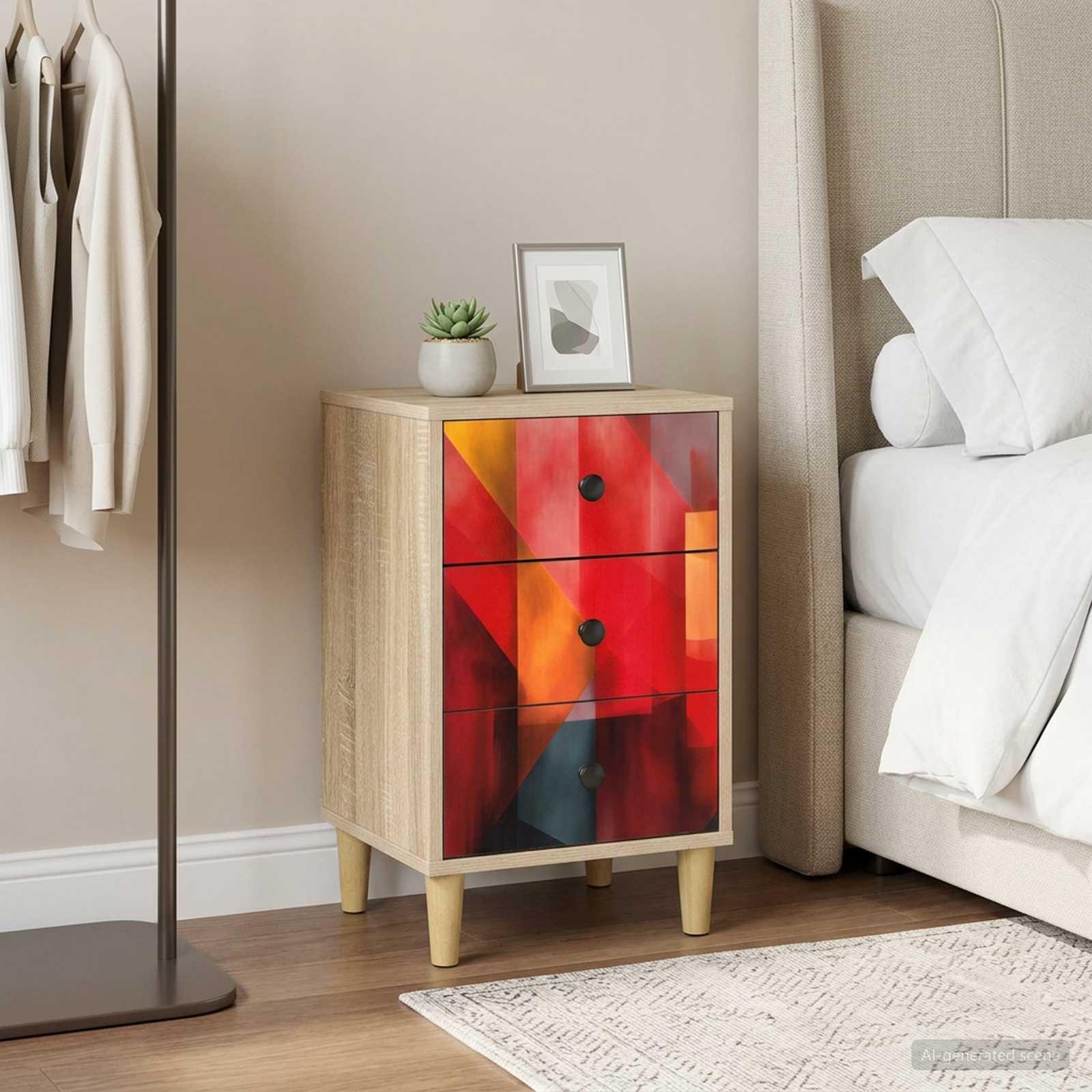 vidaXL Natskab HEESCH 2 stk. Sonoma-eg 36 x 33 x 60 cm Konstrueret træ