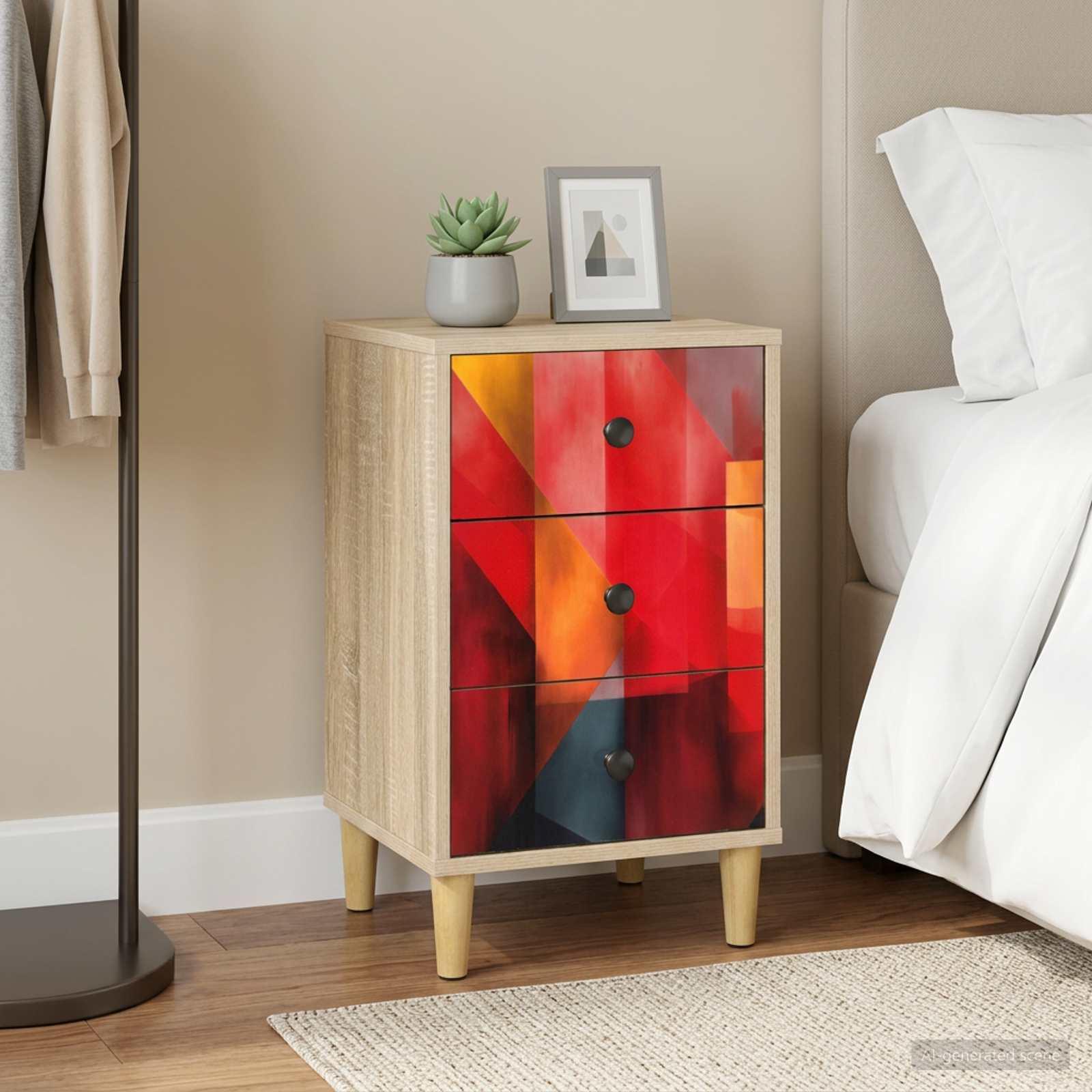 vidaXL Natskab HEESCH Sonoma-eg 36 x 33 x 60 cm Konstrueret træ