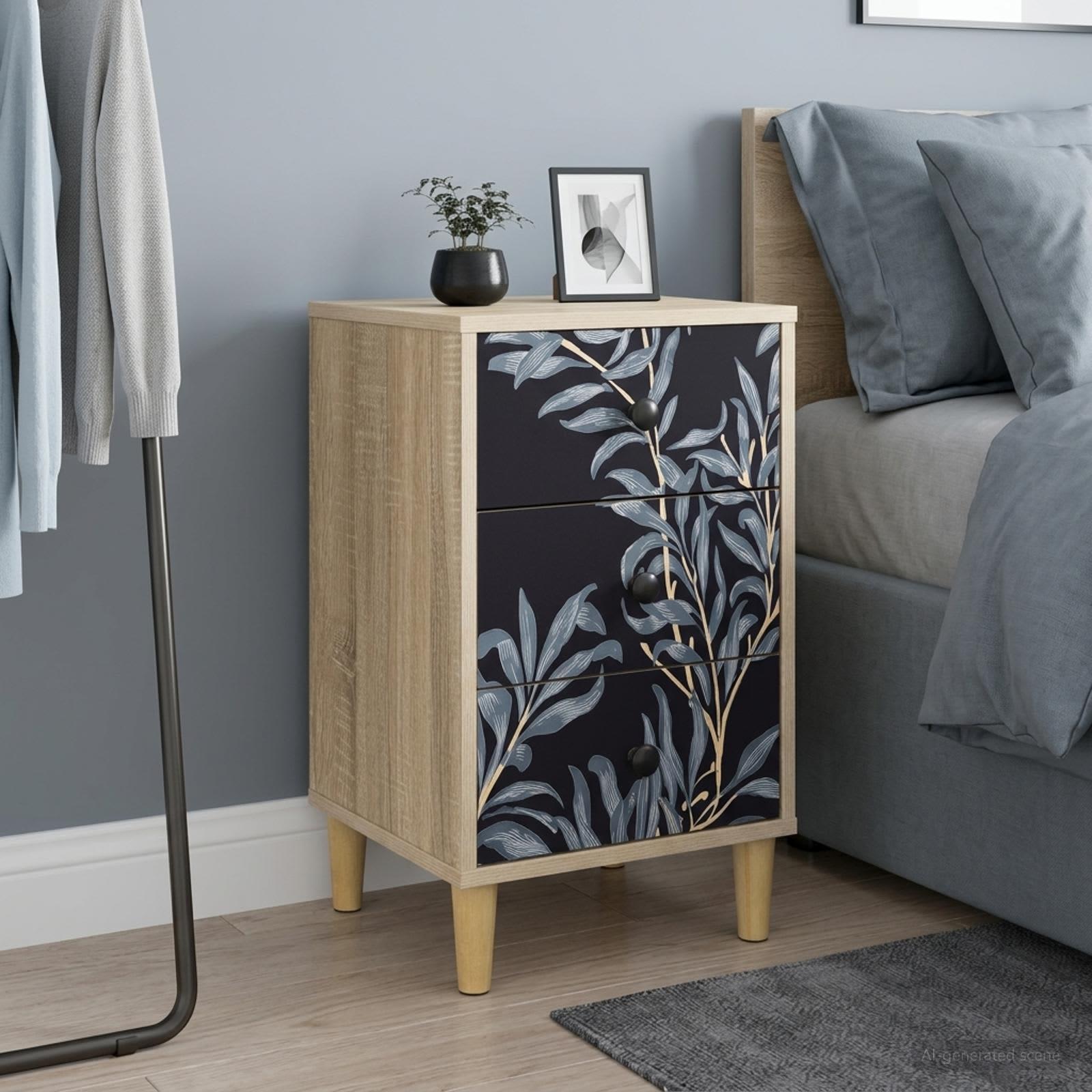 vidaXL Natskab DOKKUM Sonoma-eg 36 x 33 x 60 cm Konstrueret træ