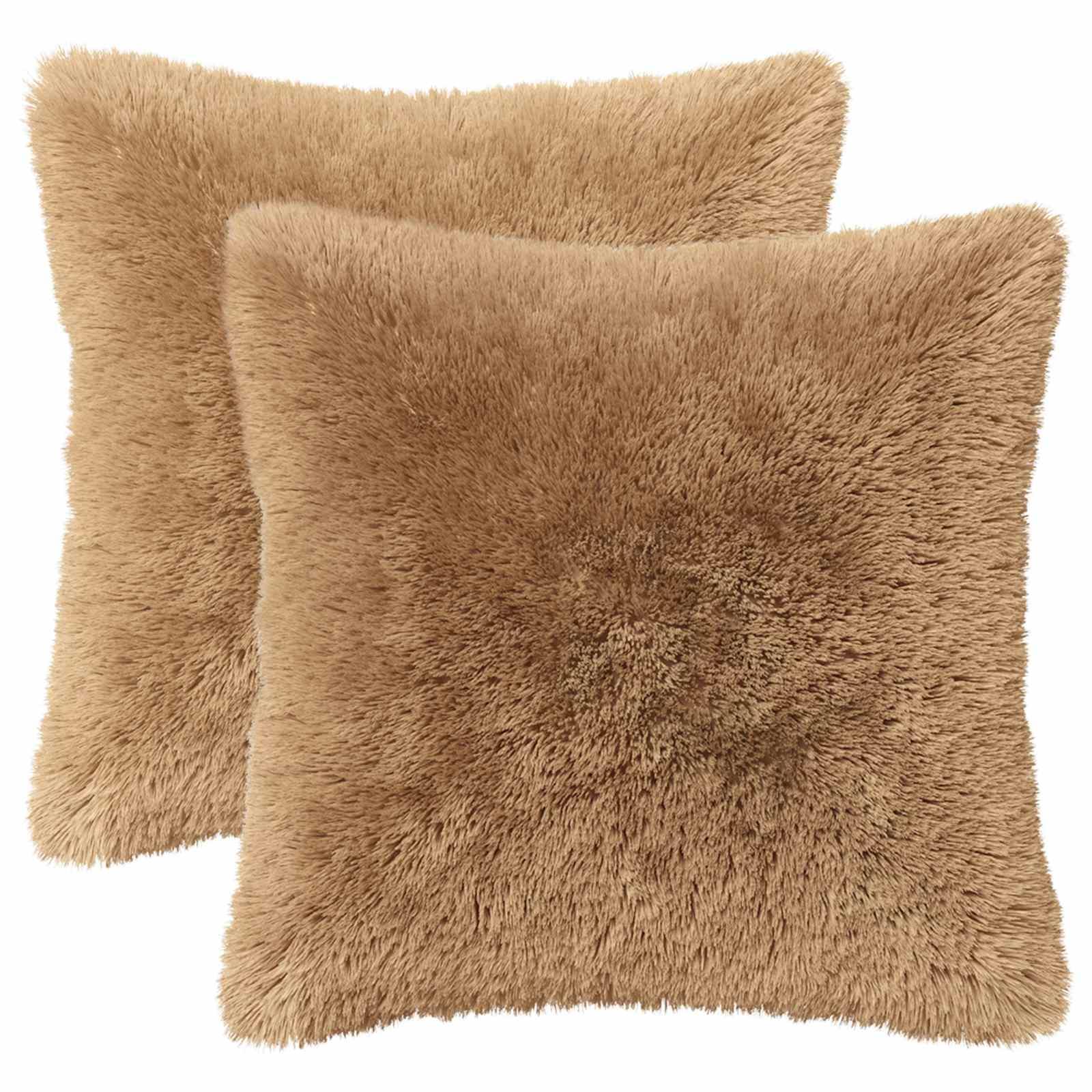 Pude med pude HEERLEN 6 stk. gråbrun PV fleece 50 x 50 cm