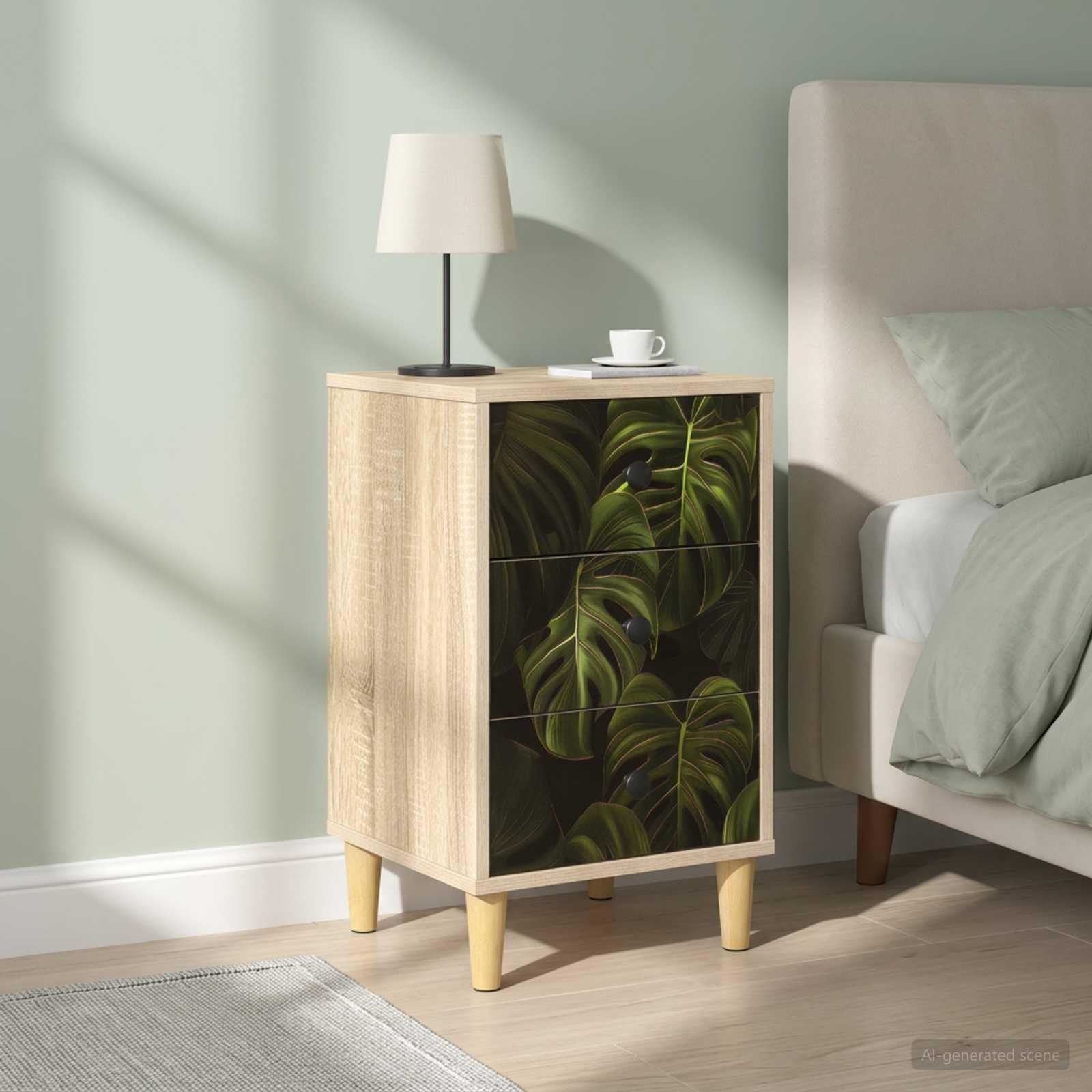 vidaXL Natskab ELBURG 2 stk. Sonoma-eg 36 x 33 x 60 cm Konstrueret træ