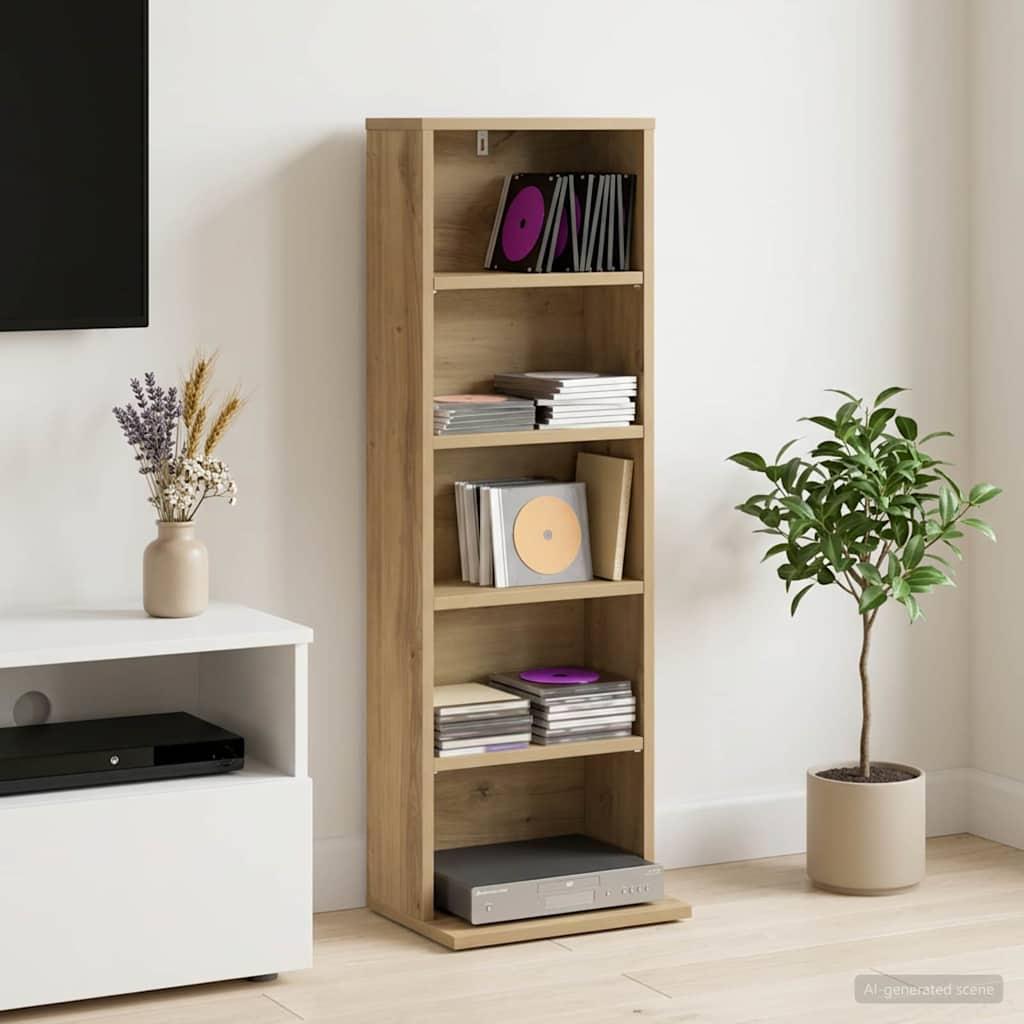 CD skab i artisan-eg 33 x 23,5 x 97,5 cm - CD-reol i konstrueret træ