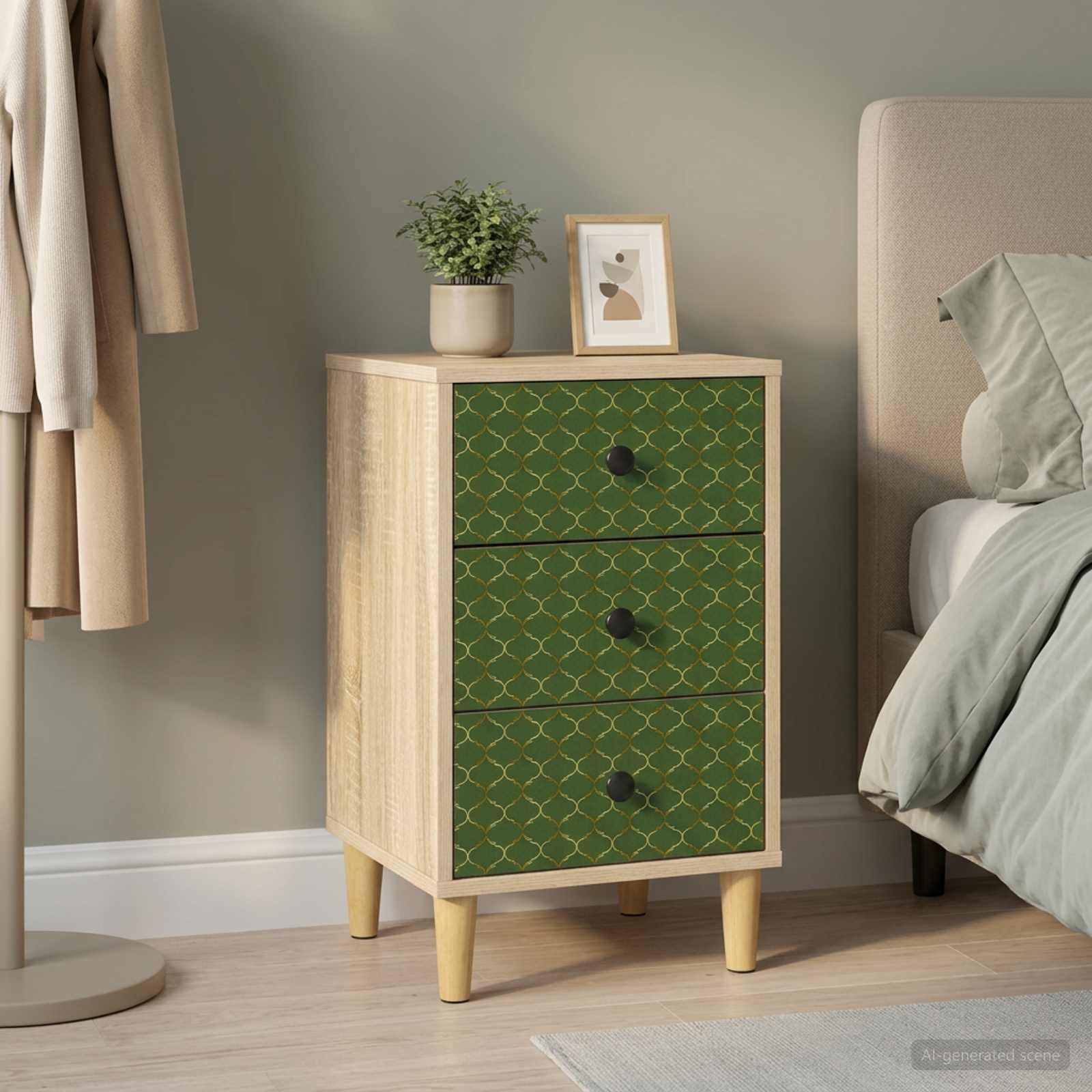vidaXL Natskab GELEEN Sonoma-eg 36 x 33 x 60 cm Konstrueret træ