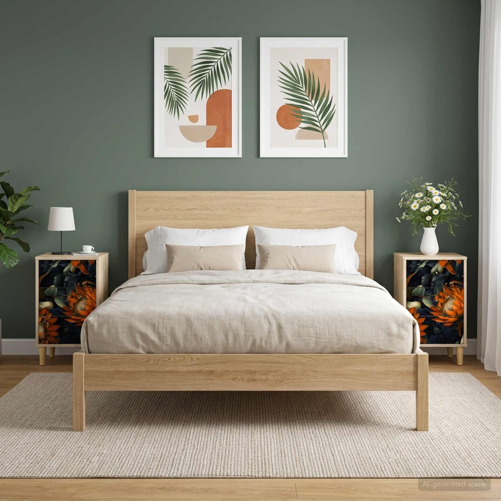 vidaXL Natskab LOCHEM 2 stk. Sonoma-eg 36 x 33 x 60 cm Konstrueret træ
