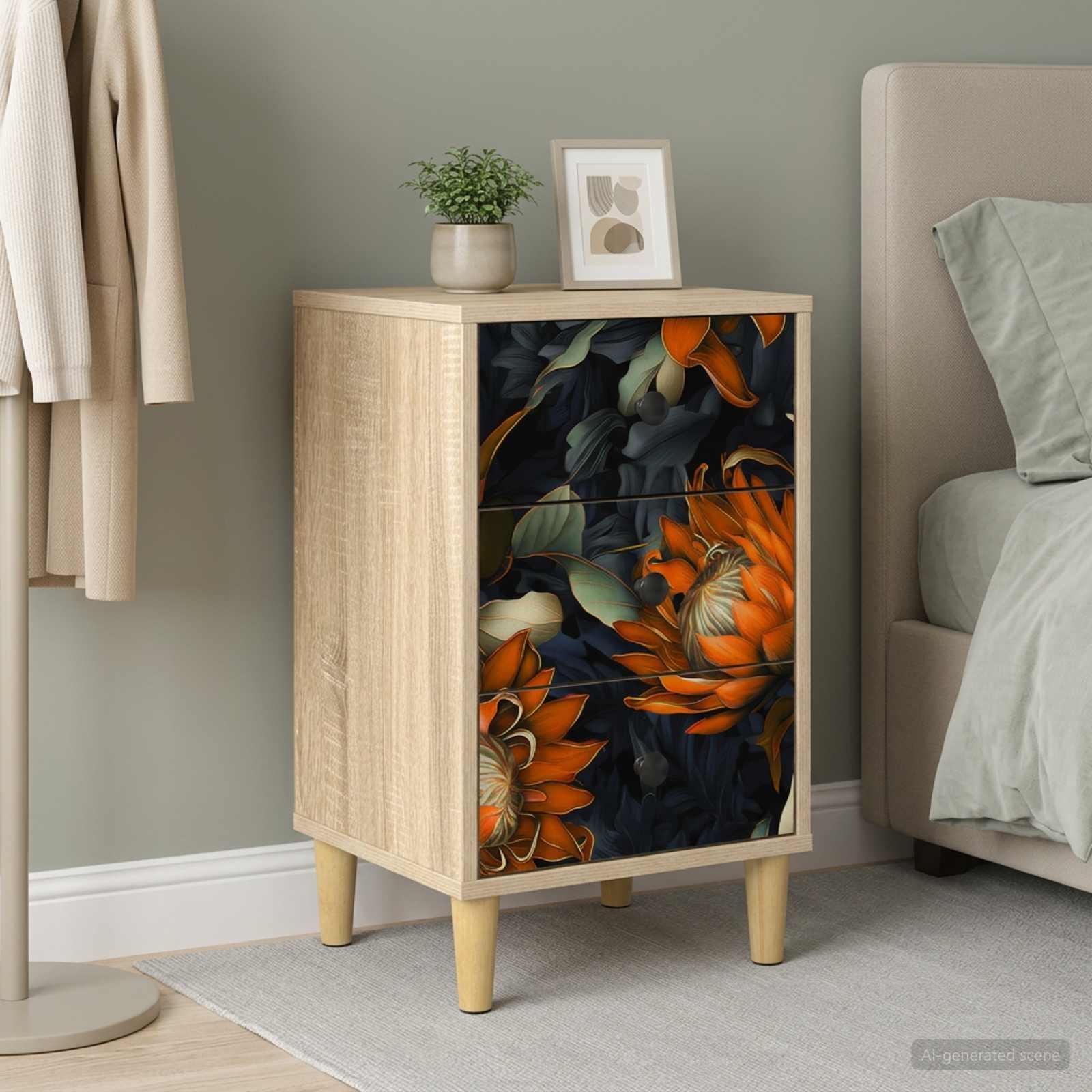 vidaXL Natskab LOCHEM Sonoma-eg 36 x 33 x 60 cm Konstrueret træ