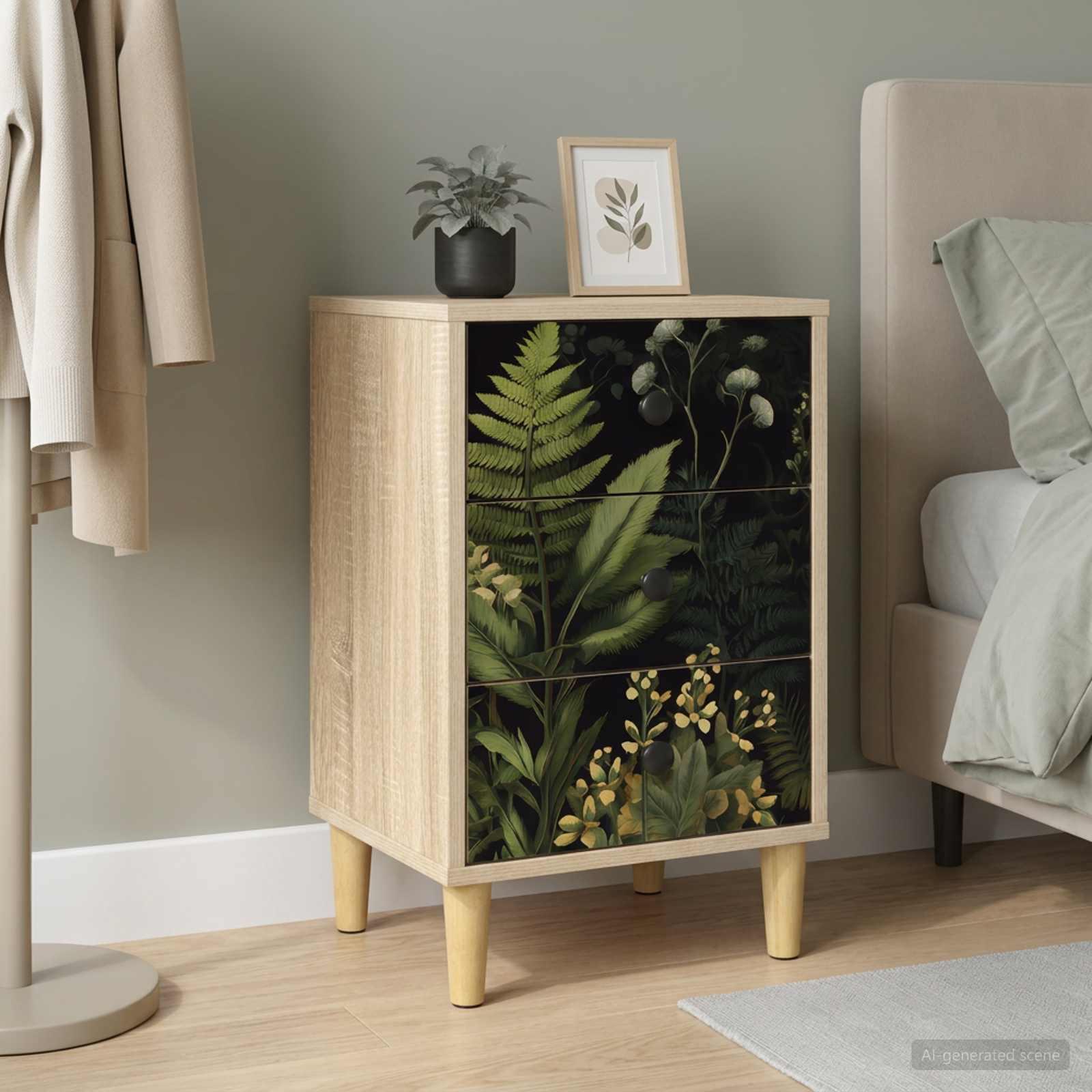 vidaXL Natskab RHENEN Sonoma-eg 36 x 33 x 60 cm Konstrueret træ