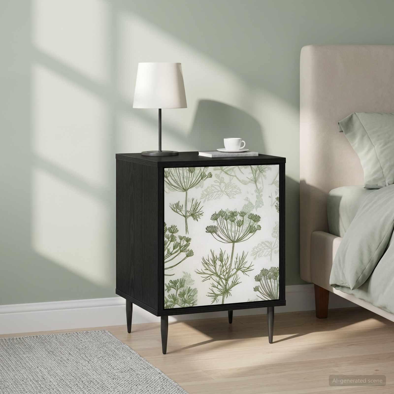vidaXL Natskab GOTHA 2 stk. Sort eg 36 x 33 x 51 cm Konstrueret træ