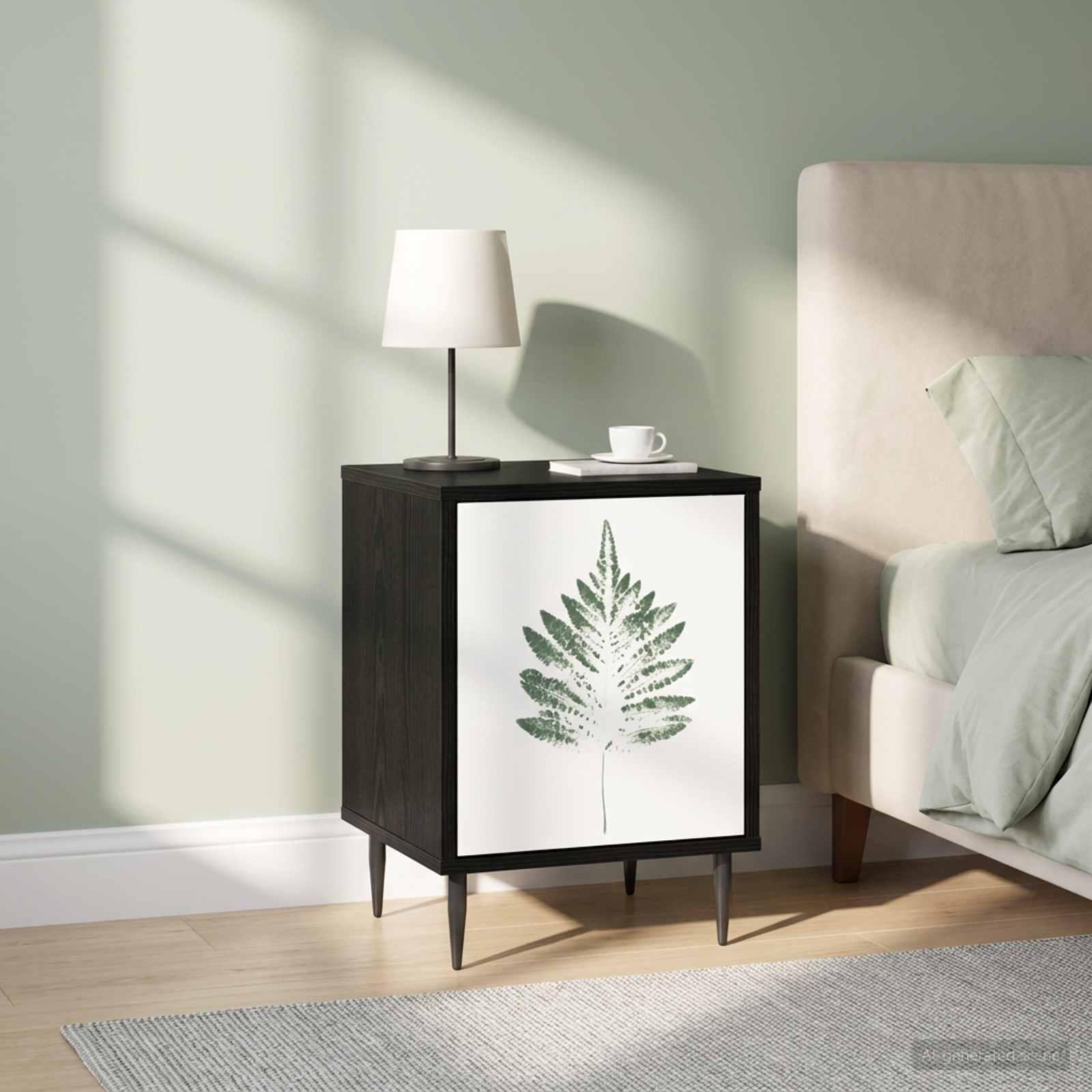 vidaXL Natskab HANAU 2 stk. Sort eg 36 x 33 x 51 cm Konstrueret træ