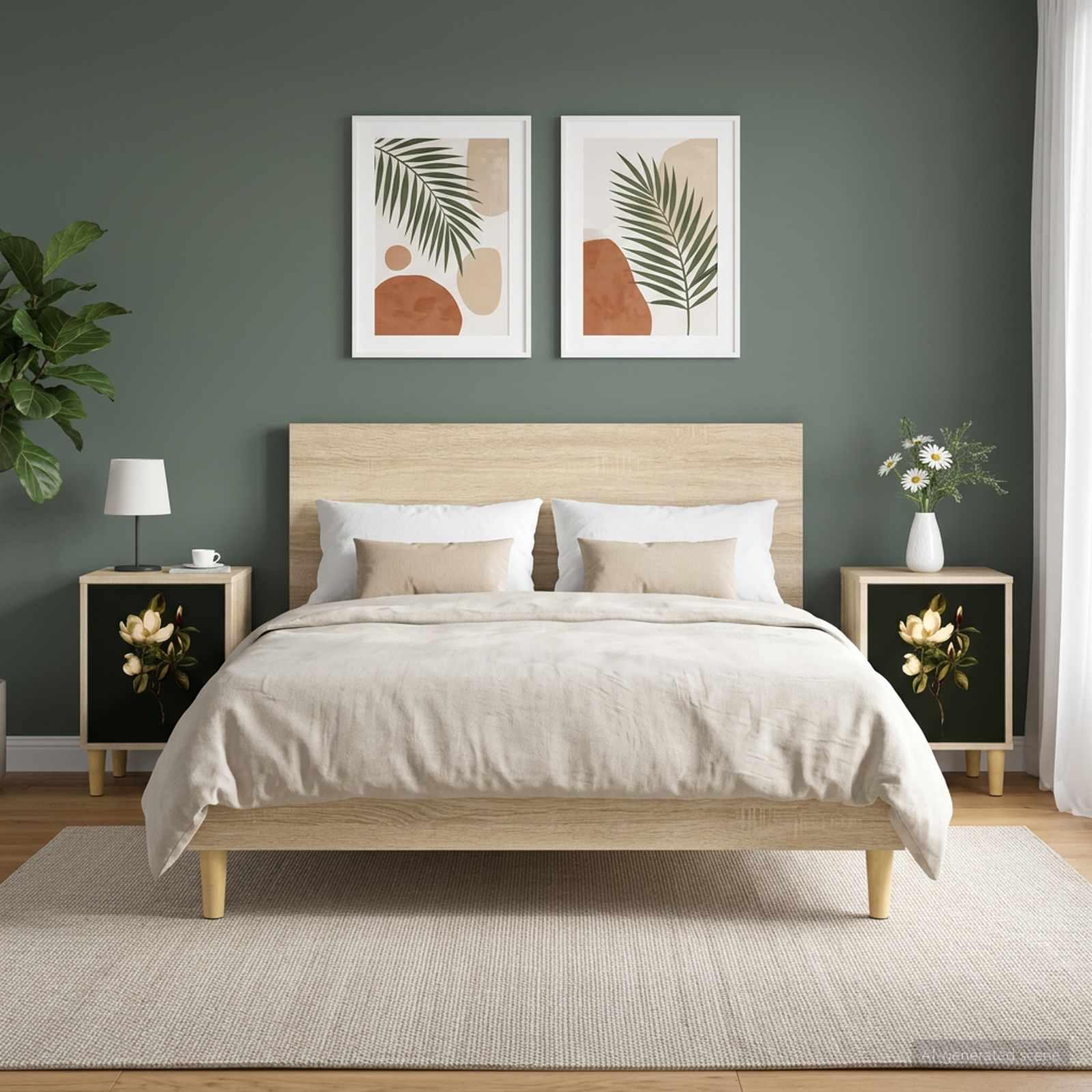 vidaXL Natskab BREMEN 2 stk. Sonoma-eg 36 x 33 x 50 cm Konstrueret træ