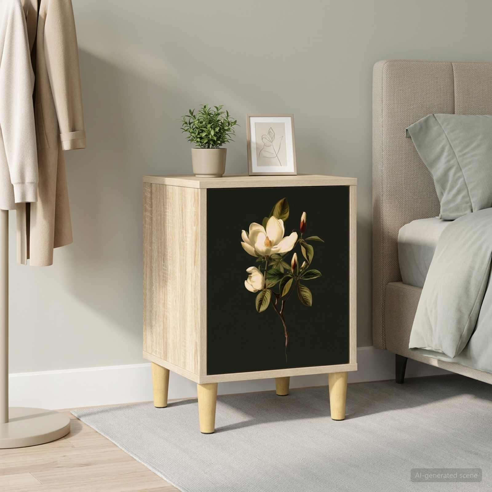 vidaXL Natskab BREMEN Sonoma-eg 36 x 33 x 50 cm Konstrueret træ