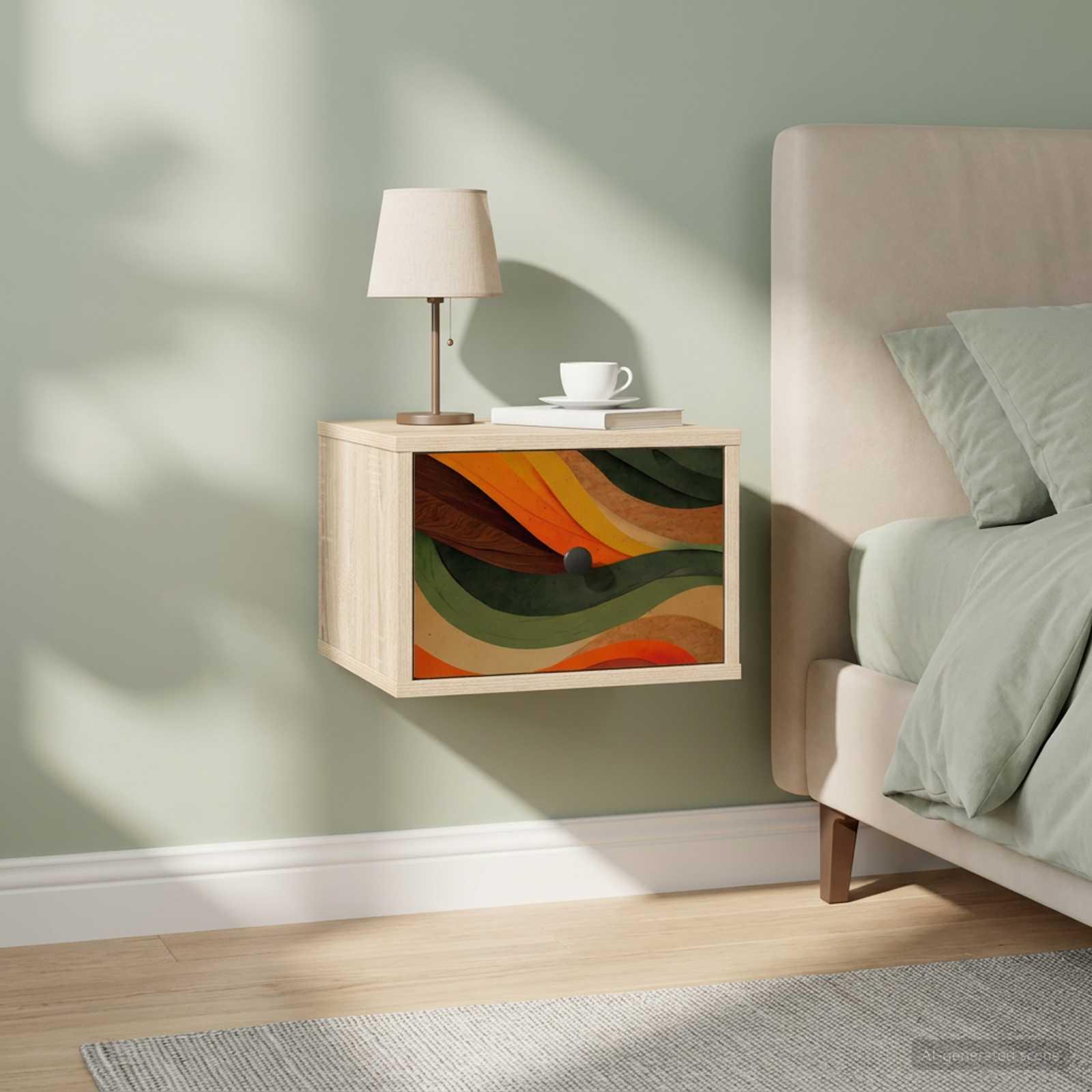vidaXL Vægmonteret natbord BONN 2 stk. Sonoma-eg 36 x 33 x 25 cm