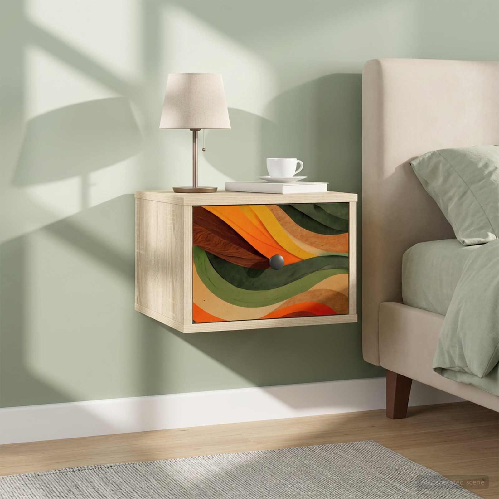 vidaXL Vægmonteret natbord BONN Sonoma-eg 36 x 33 x 25 cm