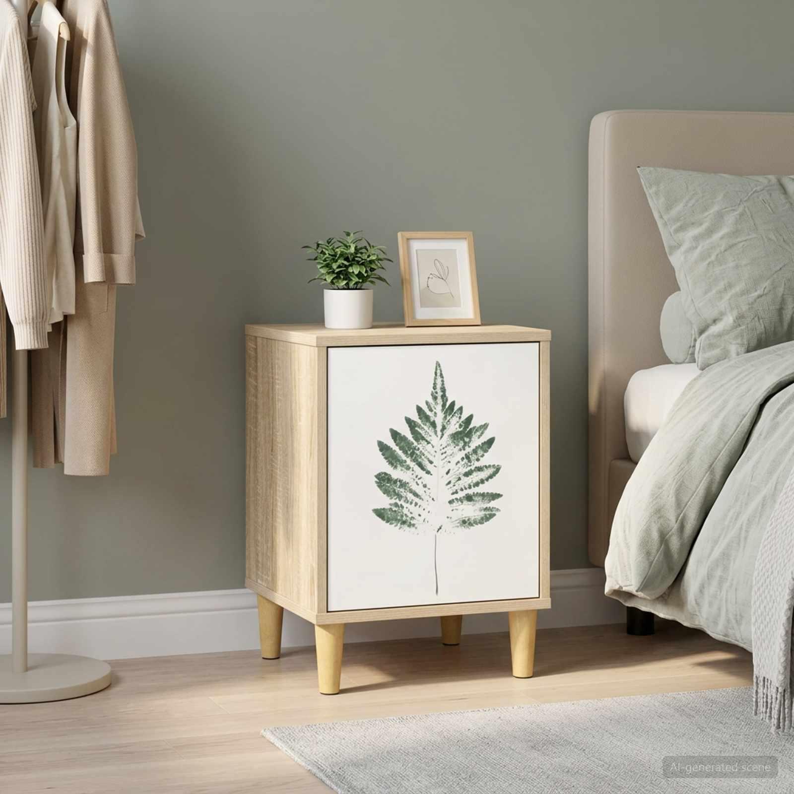 vidaXL Natskab HANAU Sonoma-eg 36 x 33 x 50 cm Konstrueret træ