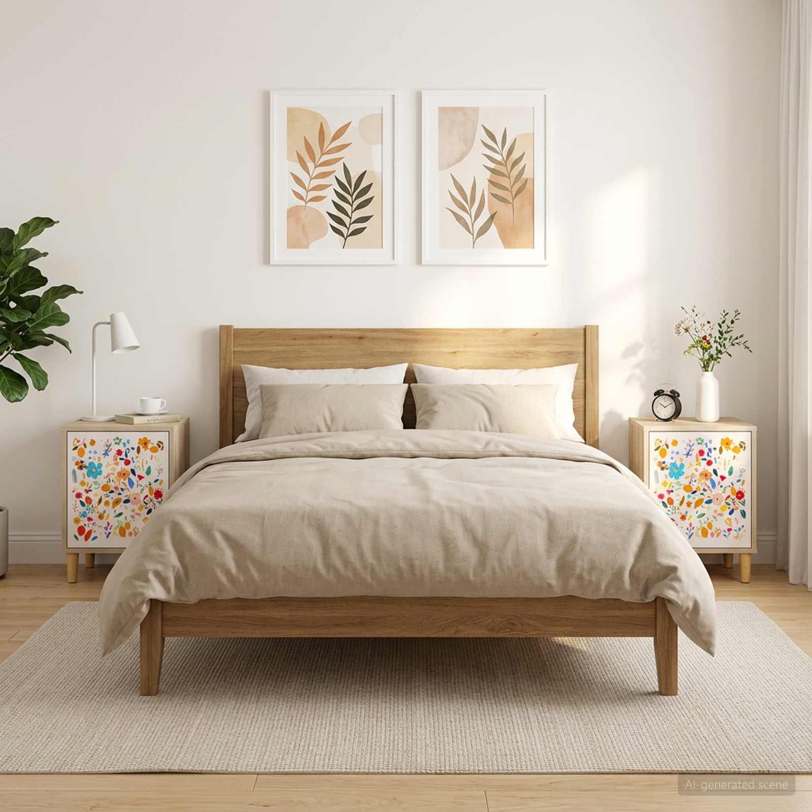 vidaXL Natskab MAINZ 2 stk. Sonoma-eg 36 x 33 x 50 cm Konstrueret træ