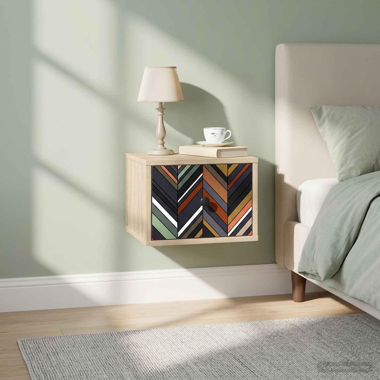 vidaXL Vægmonteret natbord OMMEN 2 stk. Sonoma-eg 36 x 33 x 25 cm