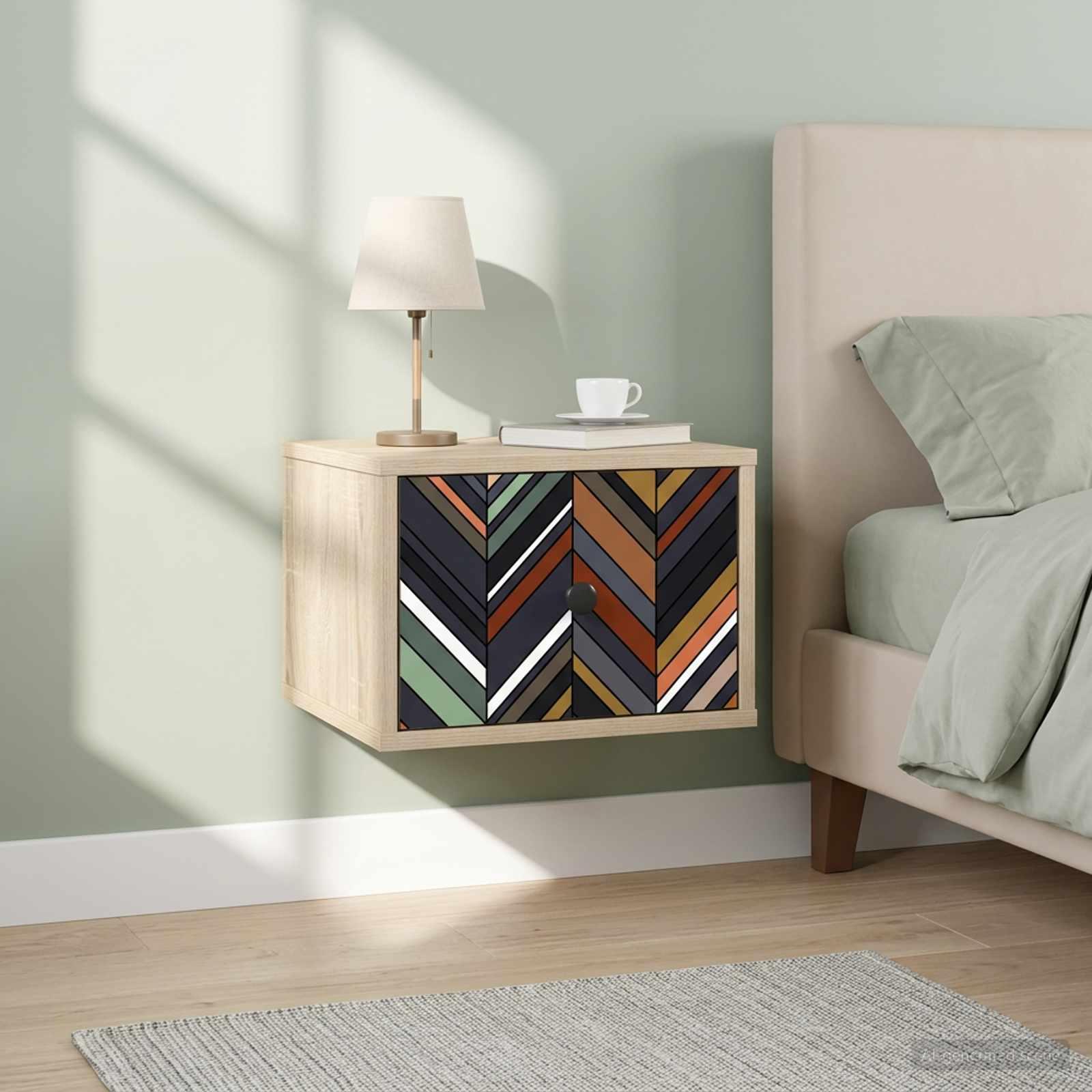 vidaXL Vægmonteret natbord OMMEN Sonoma-eg 36 x 33 x 25 cm
