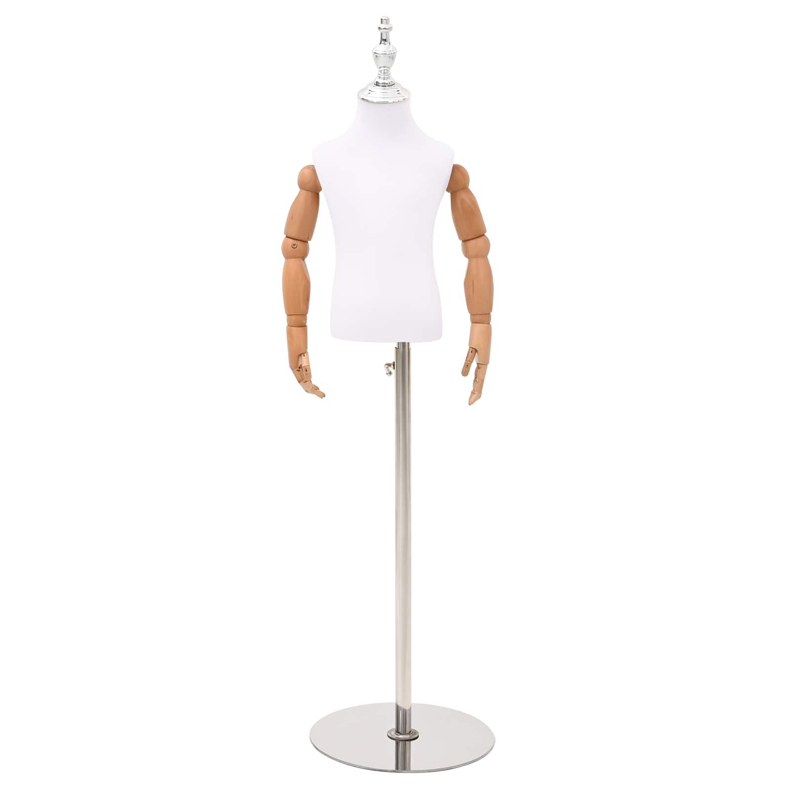 vidaXL Justerbar 120-157 cm Mannequin med Base Unisex PP Hvid