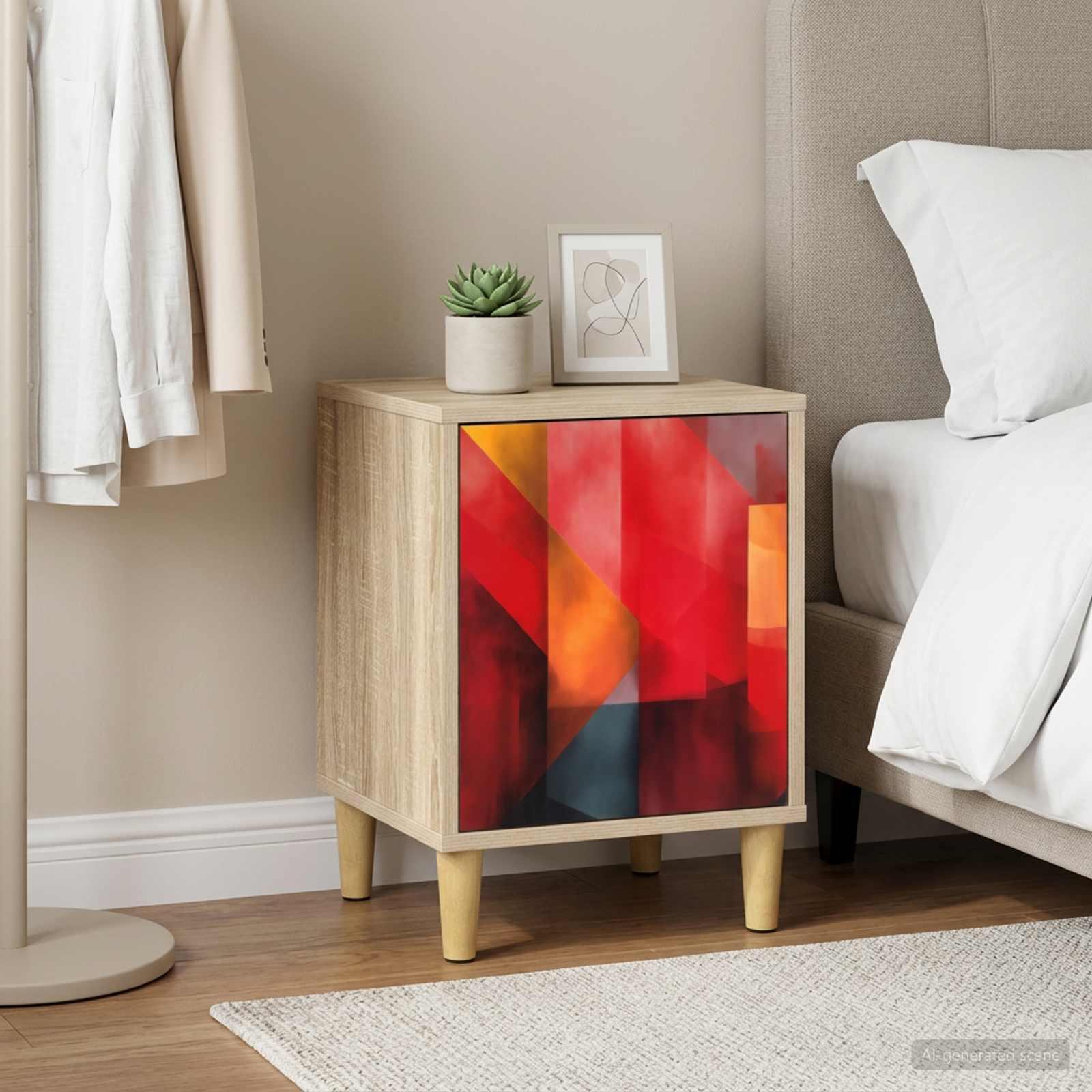 vidaXL Natskab HEESCH Sonoma-eg 36 x 33 x 50 cm Konstrueret træ