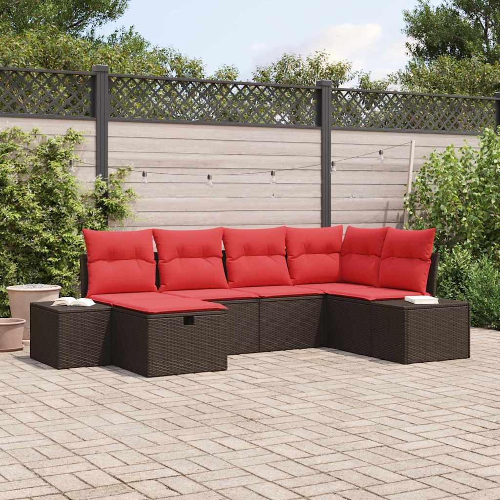 Sofa sæt 4 stk. i polyrattan til have og terrasse