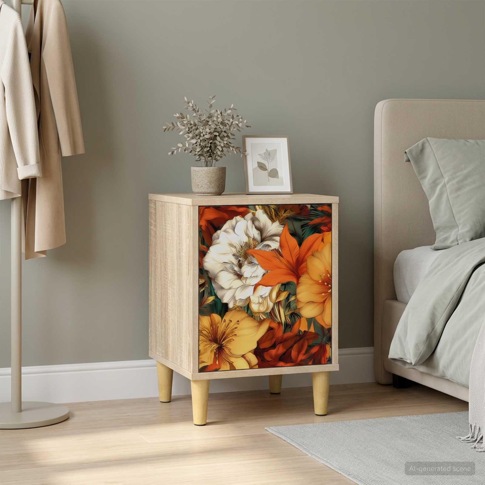 vidaXL Natskab GENNEP Sonoma-eg 36 x 33 x 50 cm Konstrueret træ