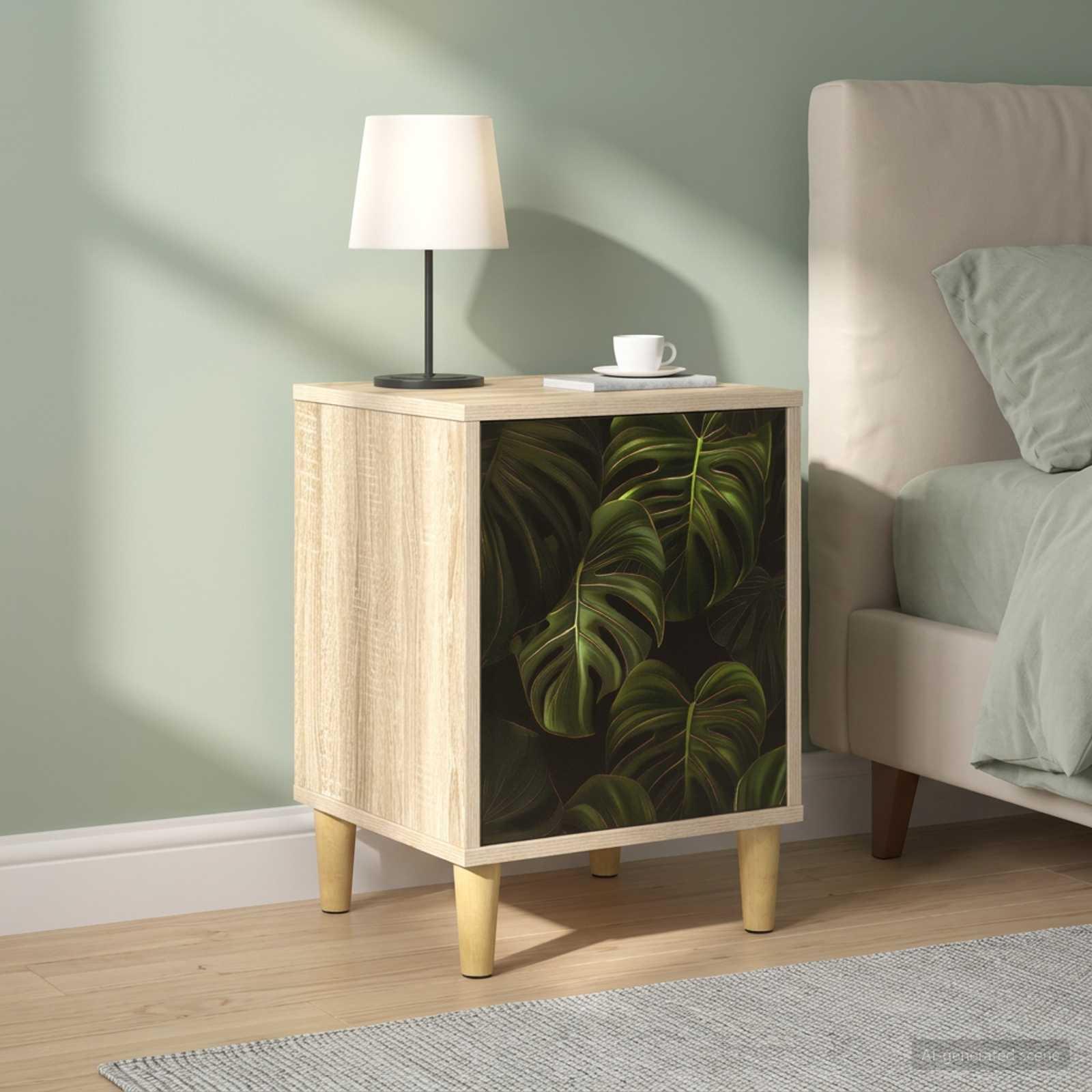 vidaXL Natskab ELBURG 2 stk. Sonoma-eg 36 x 33 x 50 cm Konstrueret træ