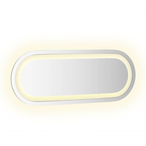 LED badeværelsesspejl 40 x 15 cm i hærdet glas