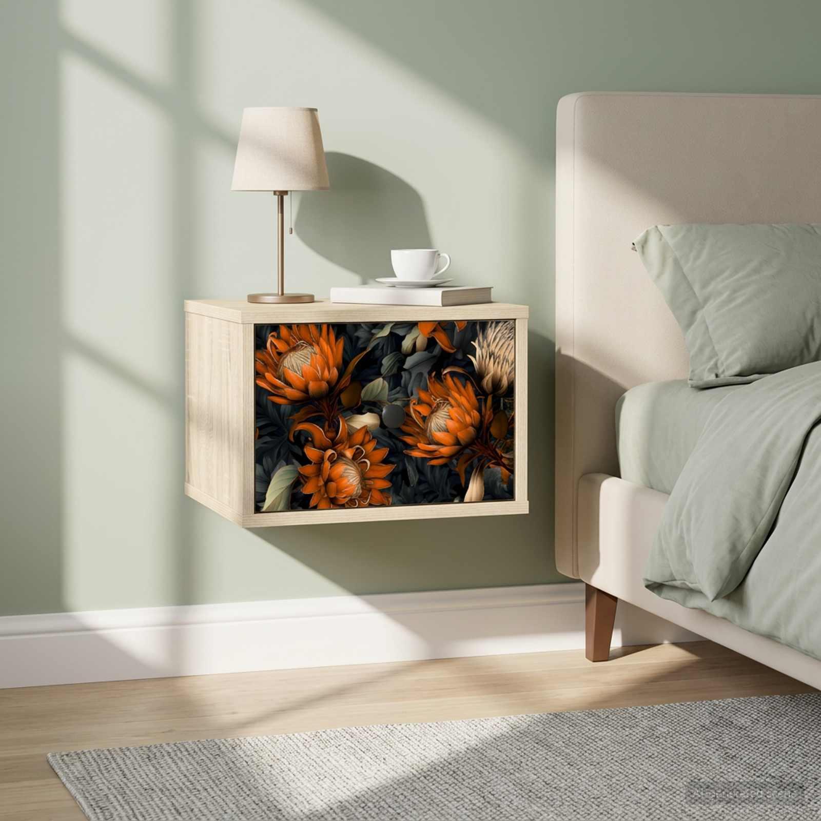 vidaXL Vægmonteret natbord LOCHEM Sonoma-eg 36 x 33 x 25 cm