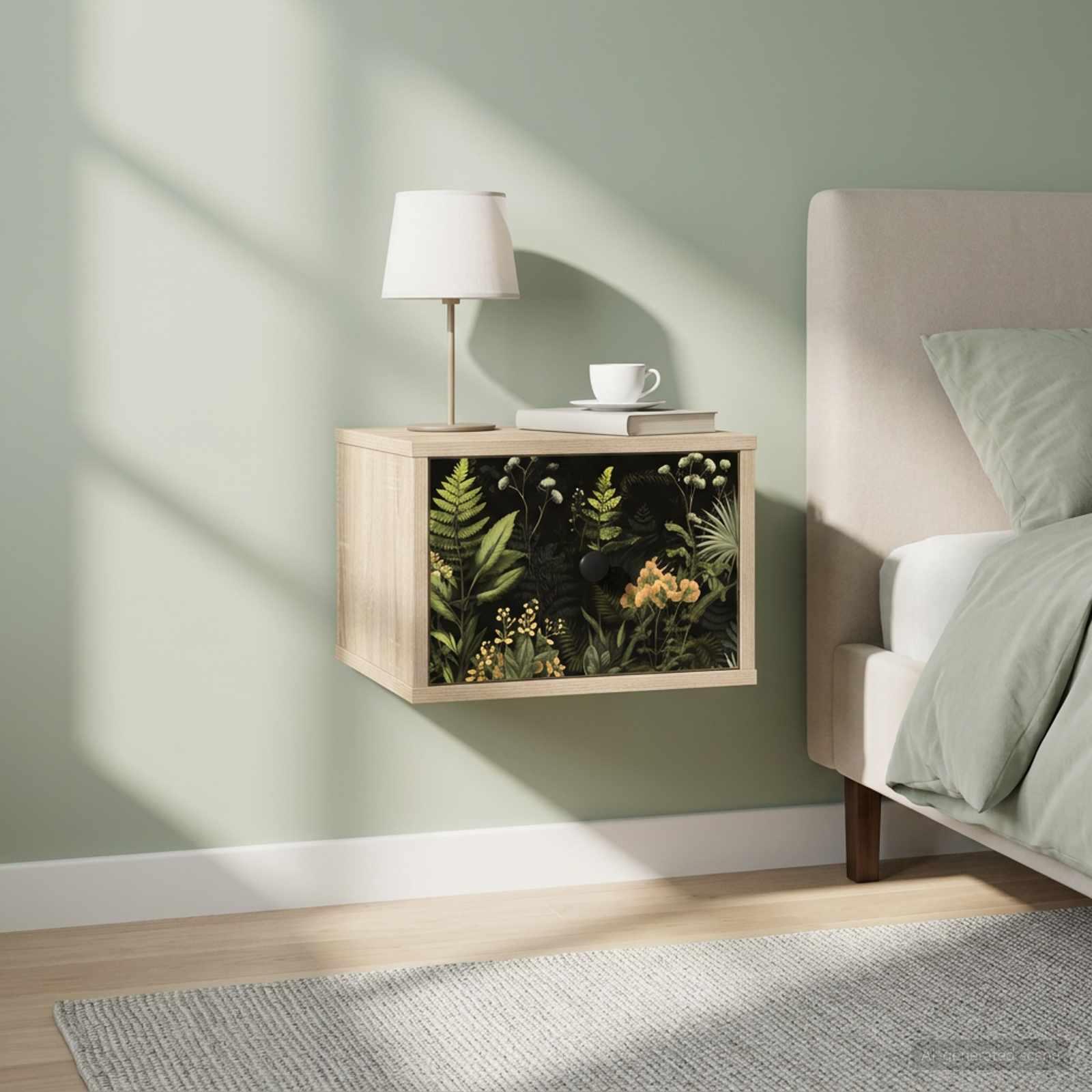 vidaXL Vægmonteret natbord RHENEN 2 stk. Sonoma-eg 36 x 33 x 25 cm