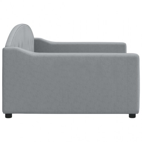Daybed 100x190 cm i stof - lysegrå sovesofa