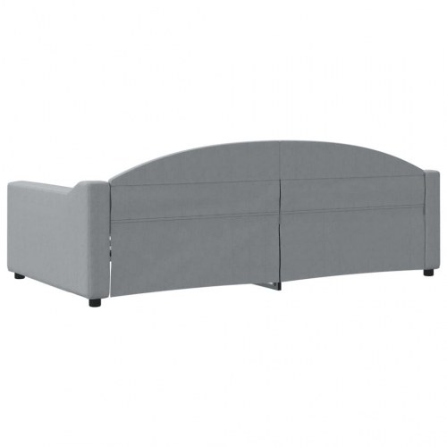 Daybed 100x190 cm i stof - lysegrå sovesofa