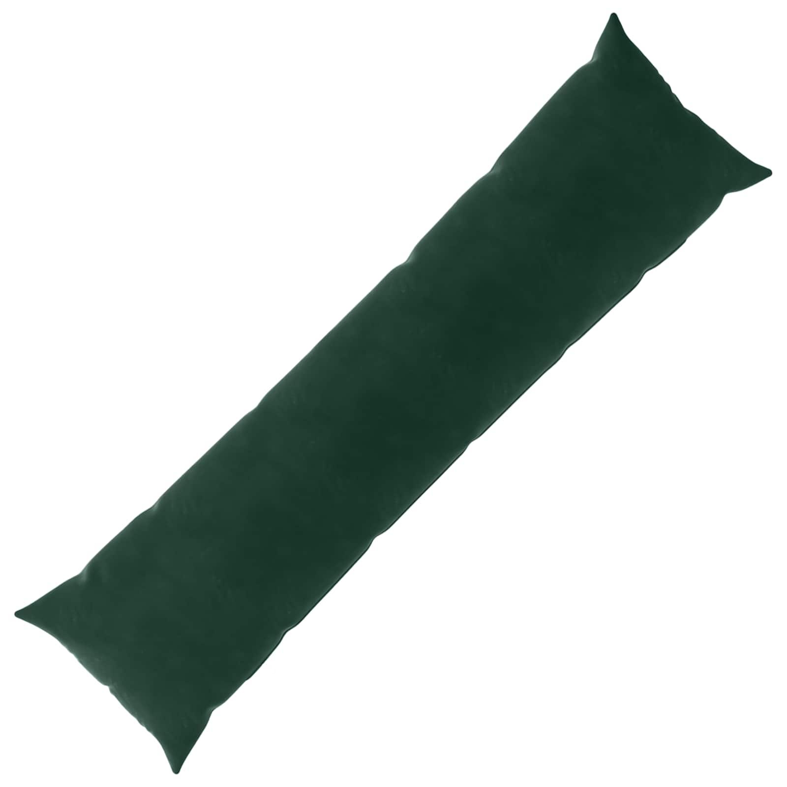 vidaXL Pude med pude HEERLEN Mørkegrøn 40 x 145 cm Fløjl