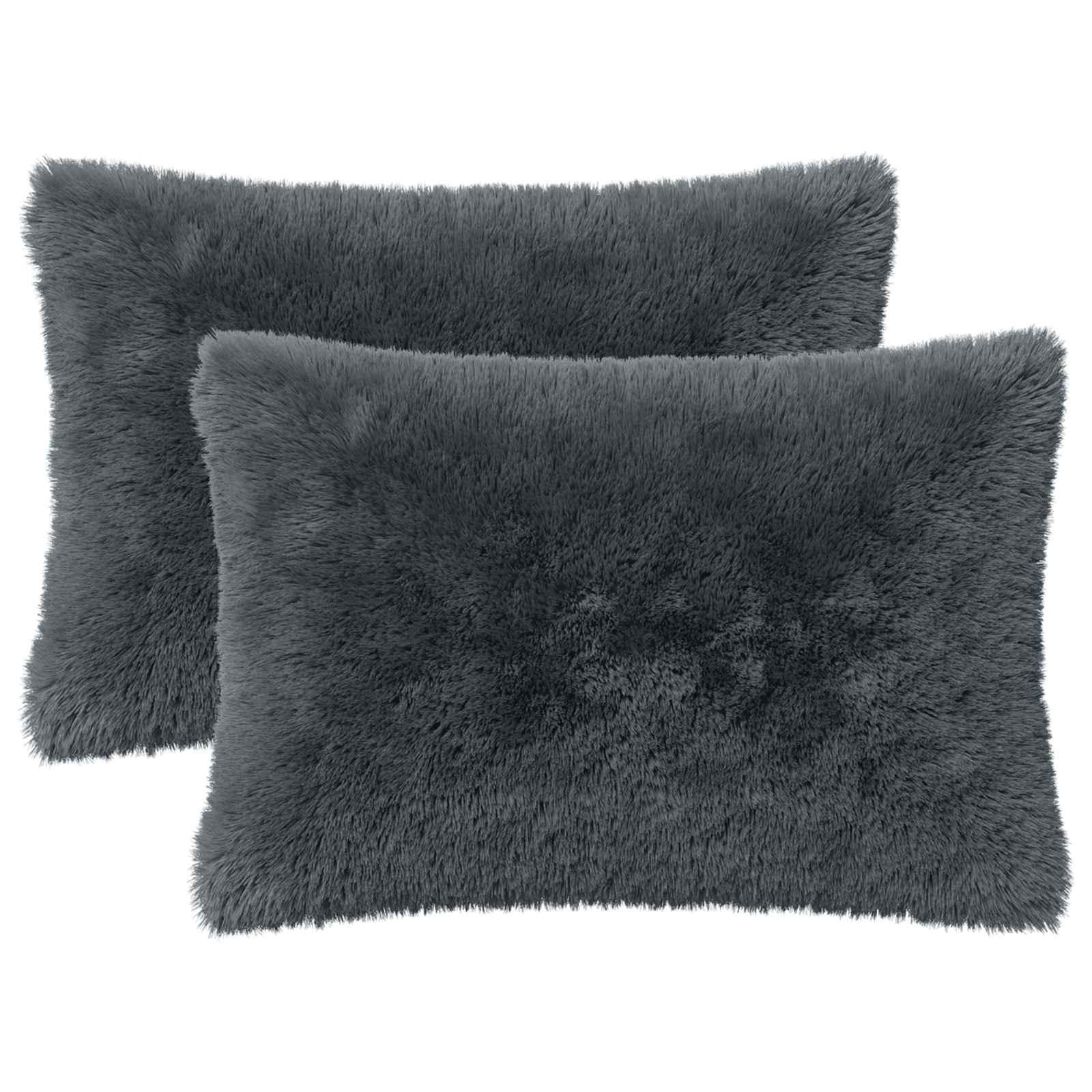 Pyntepuder HEERLEN 2 stk. i antracit PV fleece 30 x 50 cm