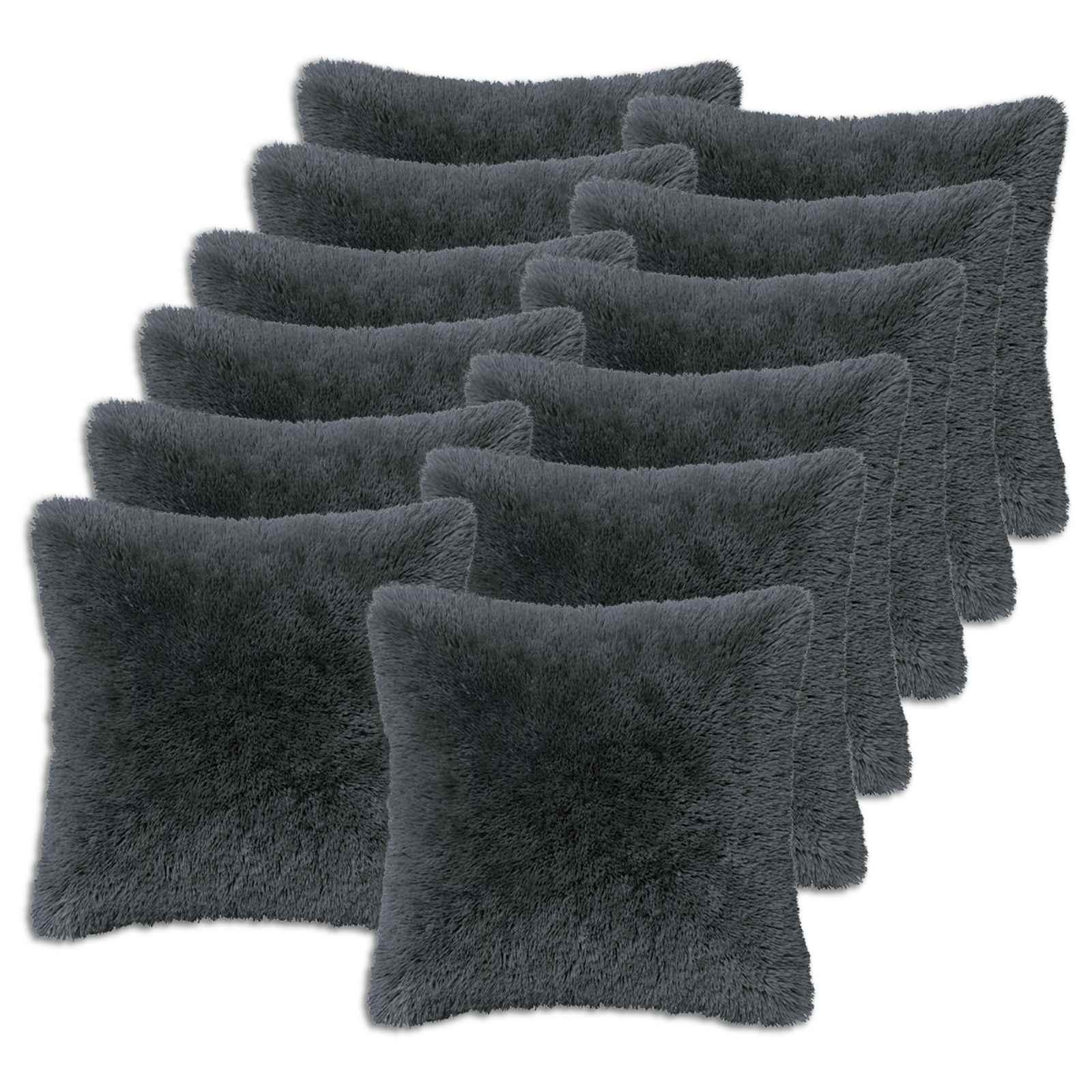Pyntepude HEERLEN 12 stk. 50 x 50 cm antracit i PV fleece
