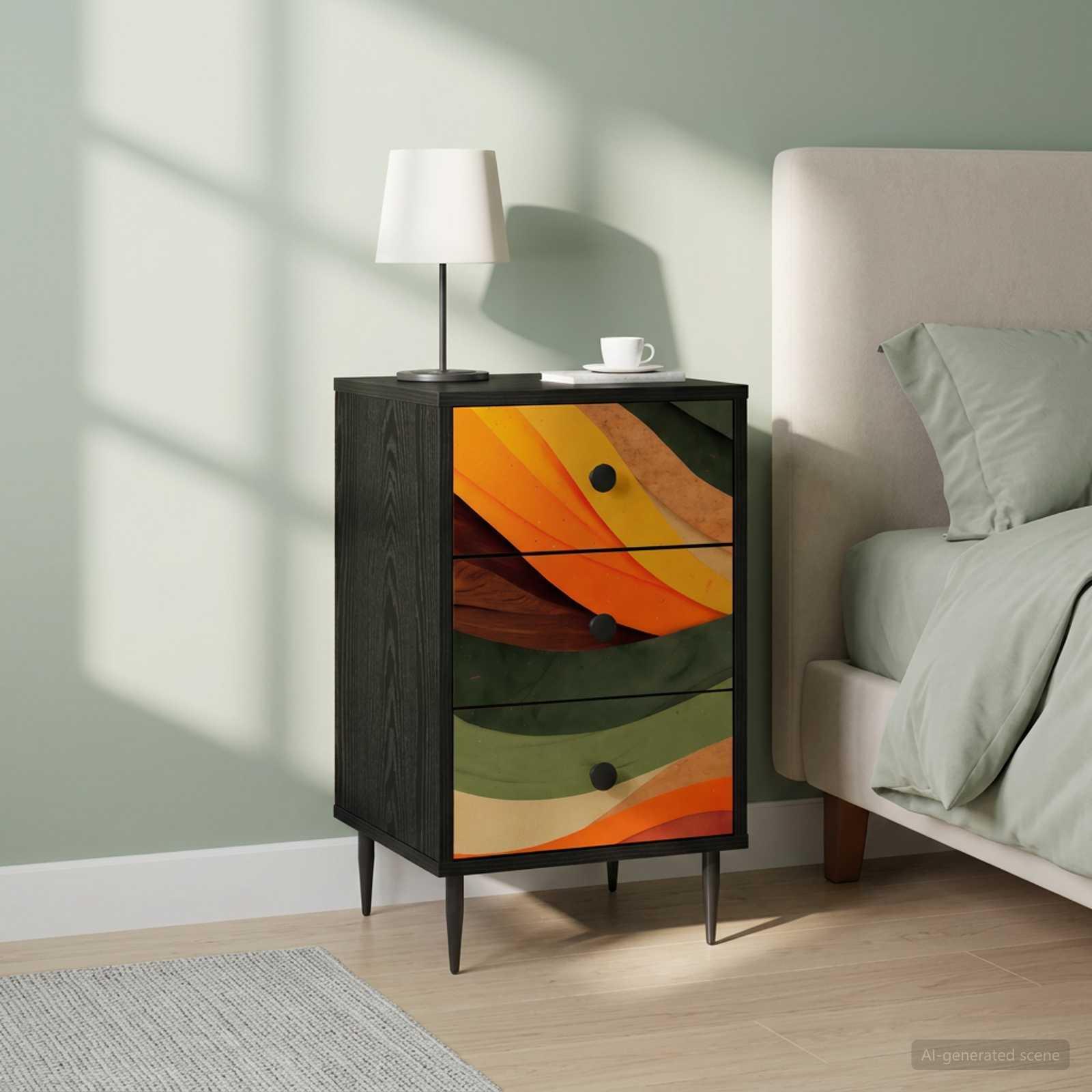 vidaXL Natskab BONN 2 stk. Sort eg 36 x 33 x 61 cm Konstrueret træ