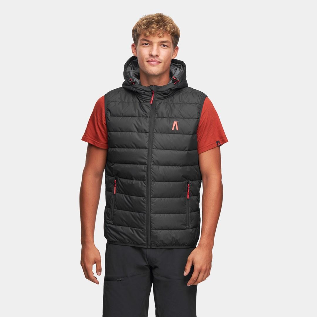 Alpinus Athos herre bodywarmer med hætte sort str. S