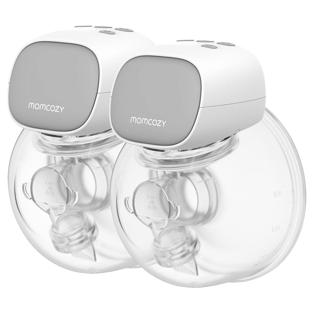 Momcozy S9 Pro bærbar dobbelt brystpumpe 180 ml - grå