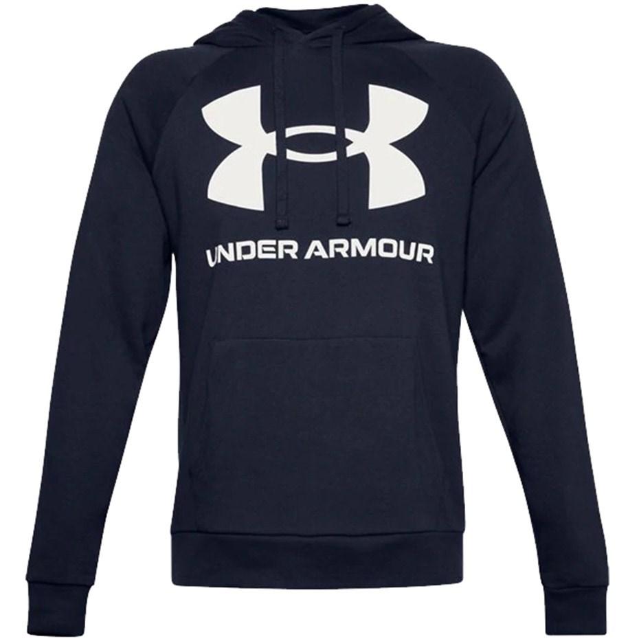 Under Armour Rival Fleece Big Logo hoodie til herre - navy blå