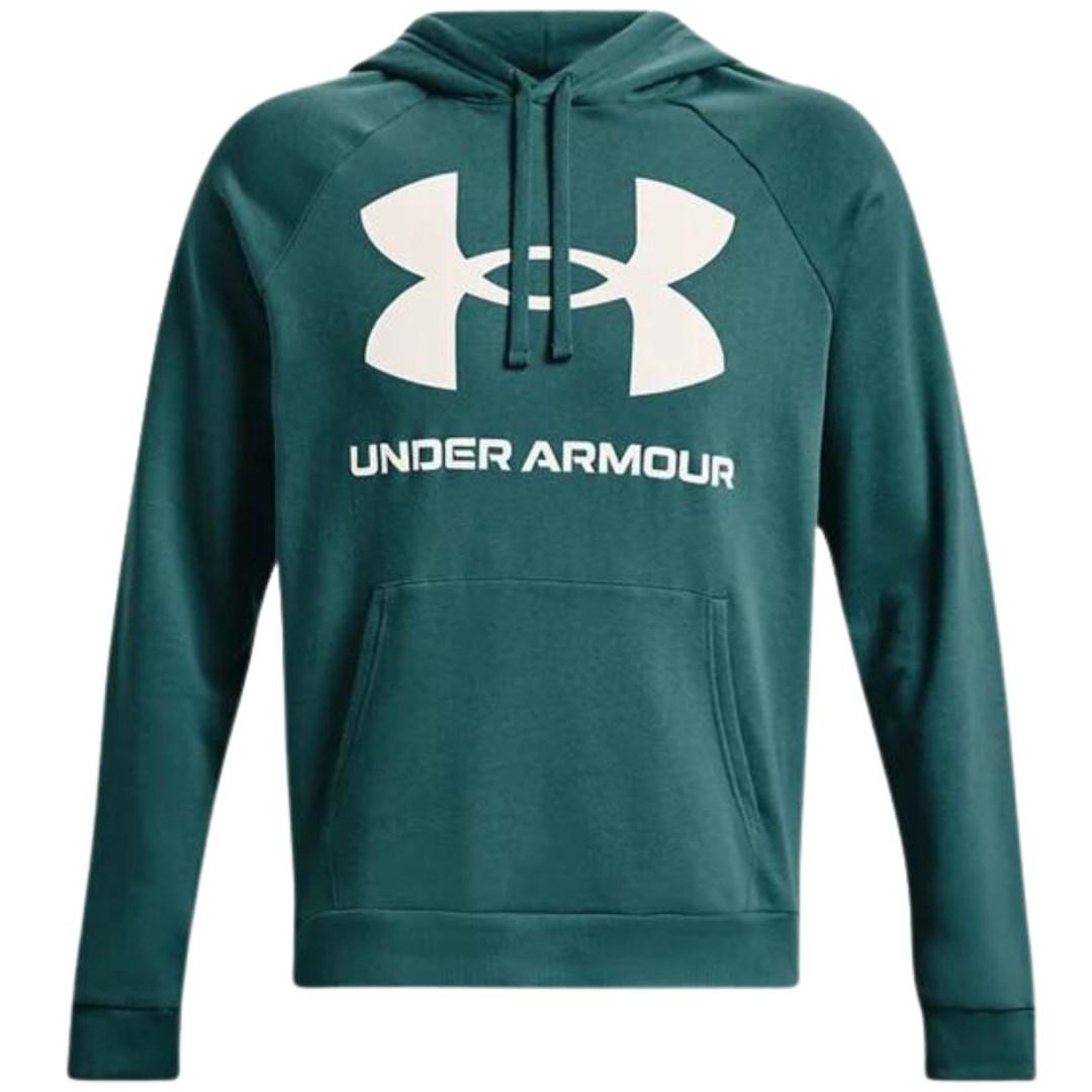 Under Armour Rival Fleece Big Logo hættetrøje til herre - grøn