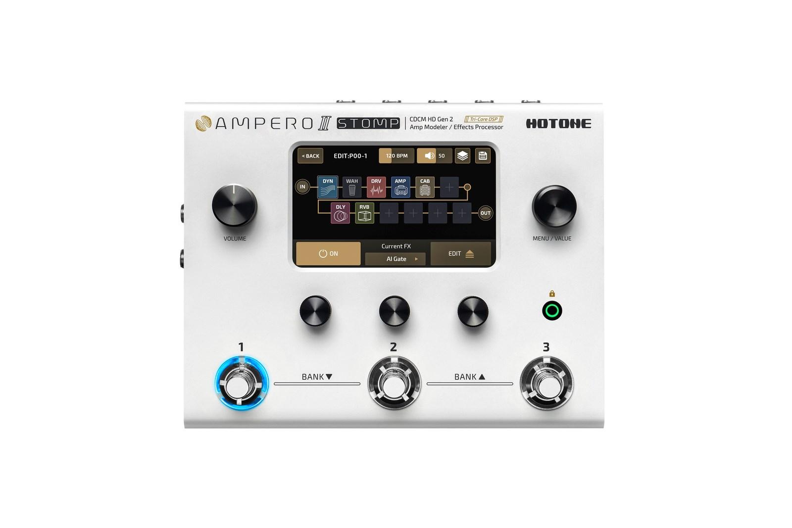 Hotone Ampero II Stomp multieffekt til guitar