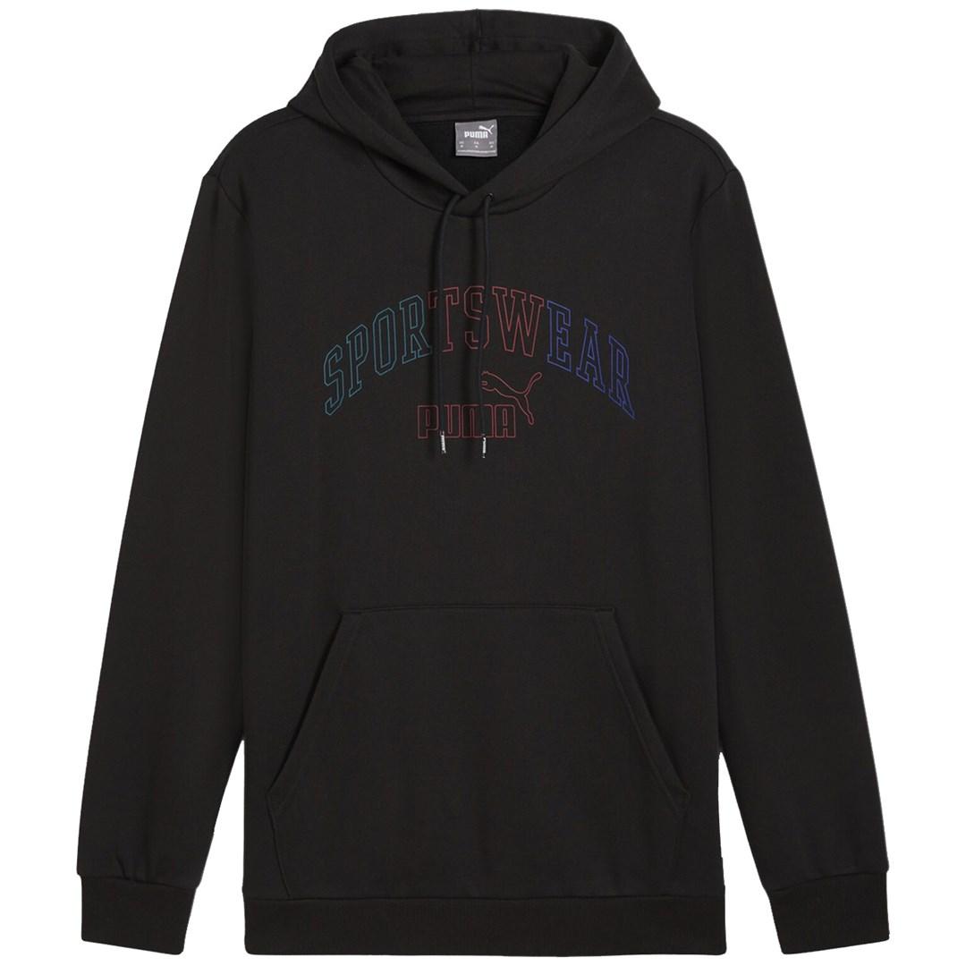 PUMA ESS+ Logo LAB Gradient hoodie sort str. L
